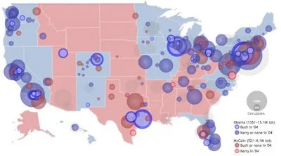 Map of Newspaper Presidential Endorsements