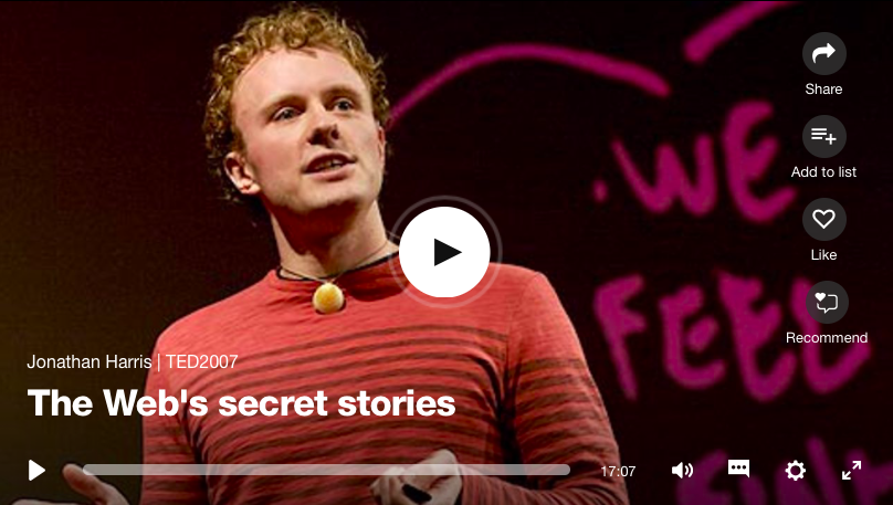 Jonathan Harris TED Talks 2007