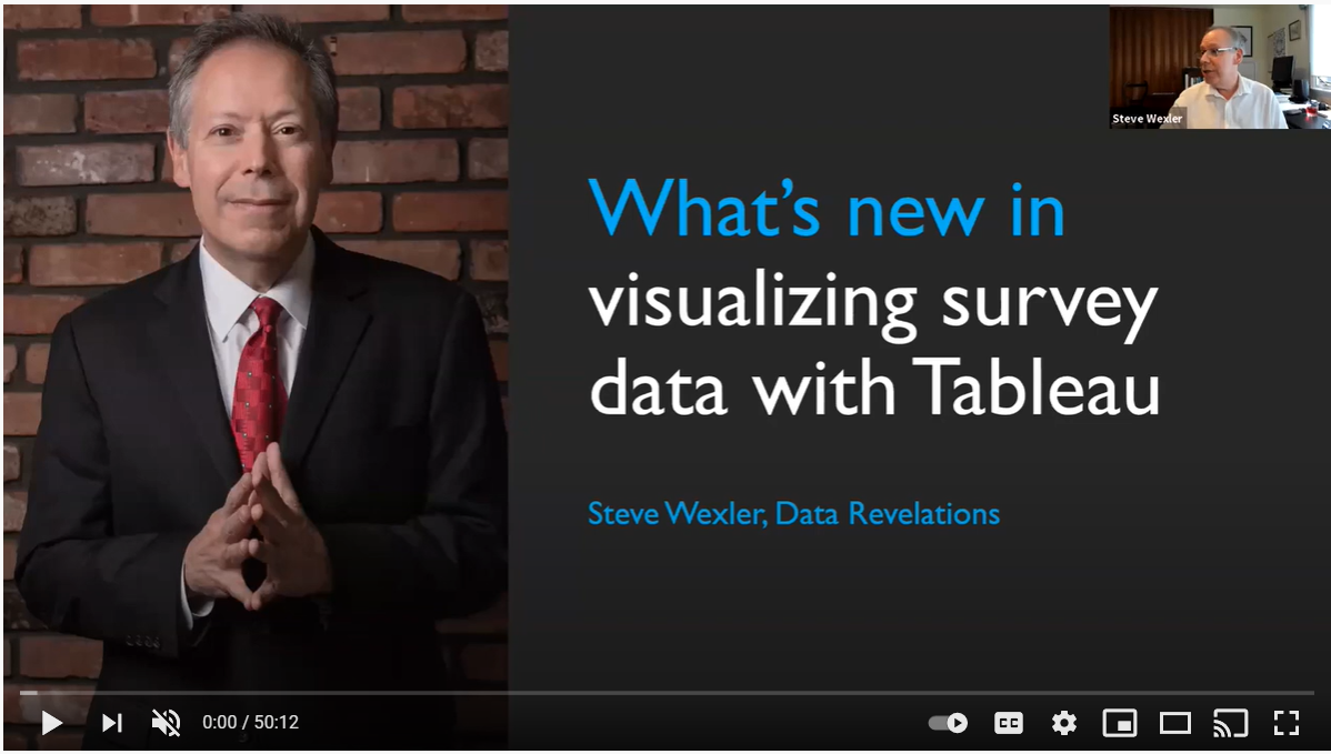 What's New in Visualizing Survey Data Using Tableau (July 8, 2021)
