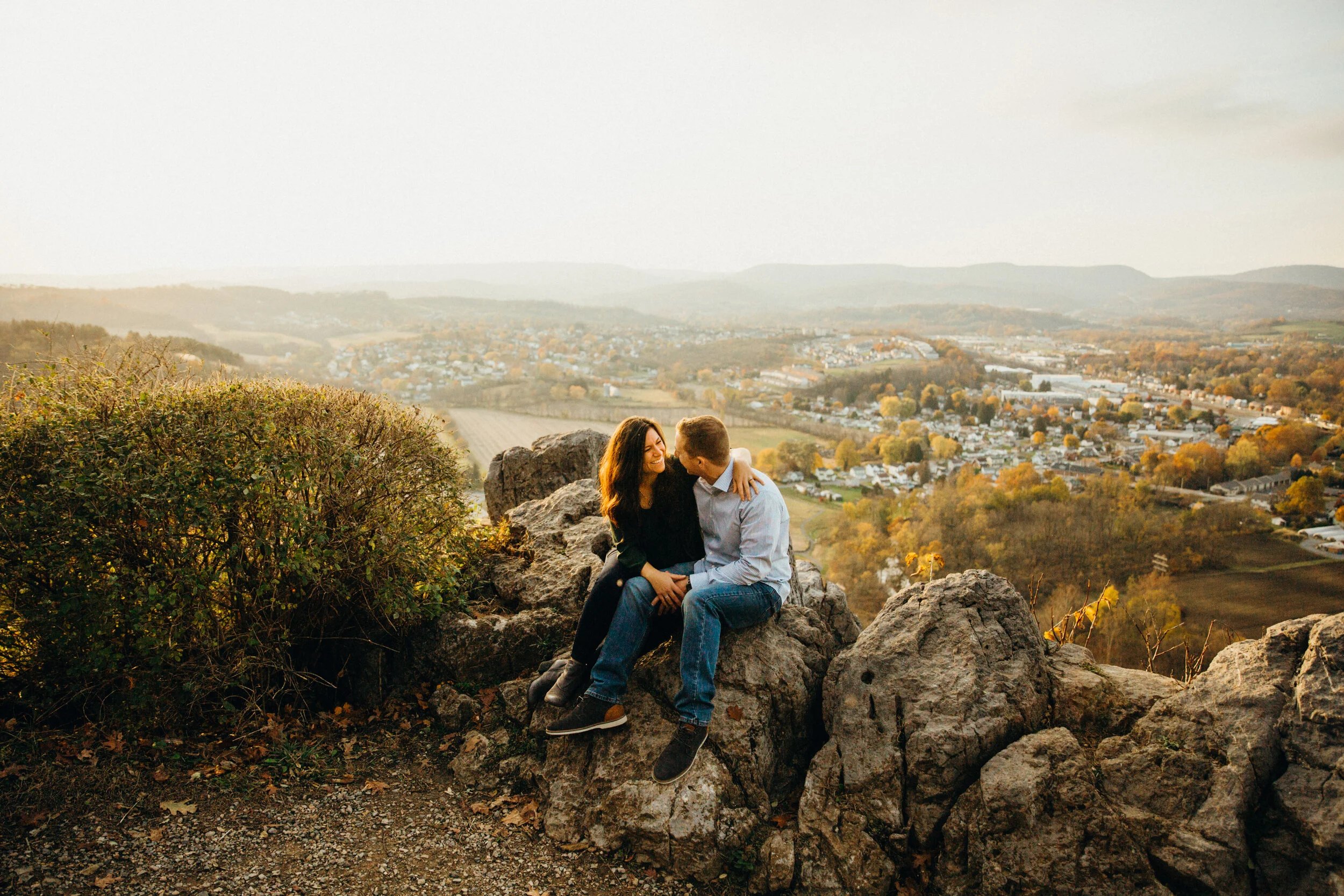 Aly &amp; Derrick | Chimney Rocks Engagement Session | Pennsylvania Wedding Photographer