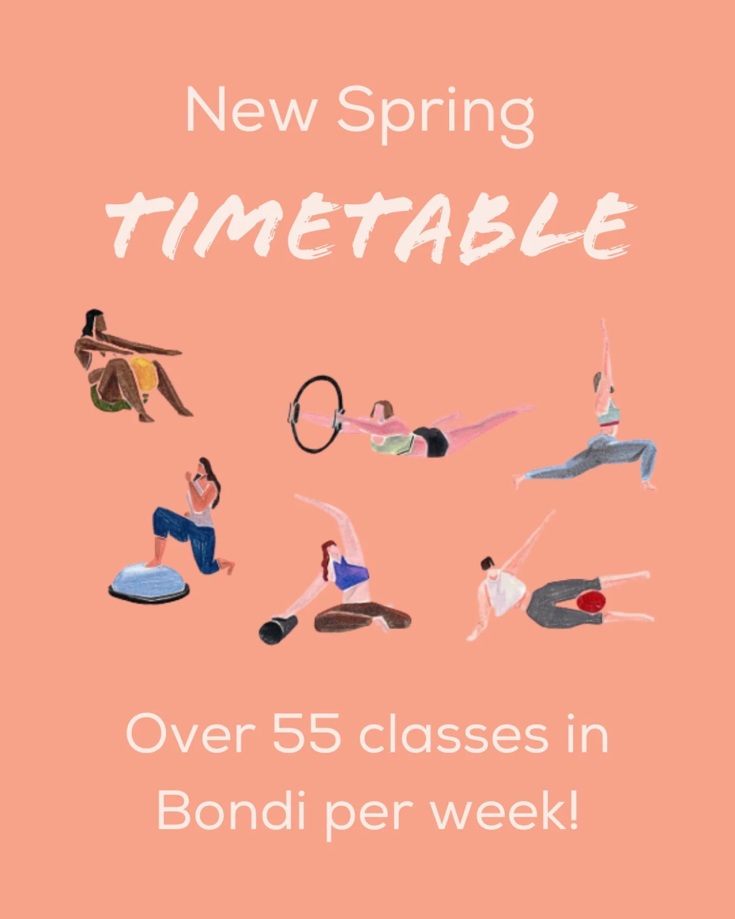🌸 Spring is here! 🌸

We&rsquo;re so excited to launch our biggest and most exciting timetable yet,  just in time for spring. With 55 classes every week in our Bondi studio alone, there&rsquo;s something for everyone!

✨ What&rsquo;s new?
- More Mum