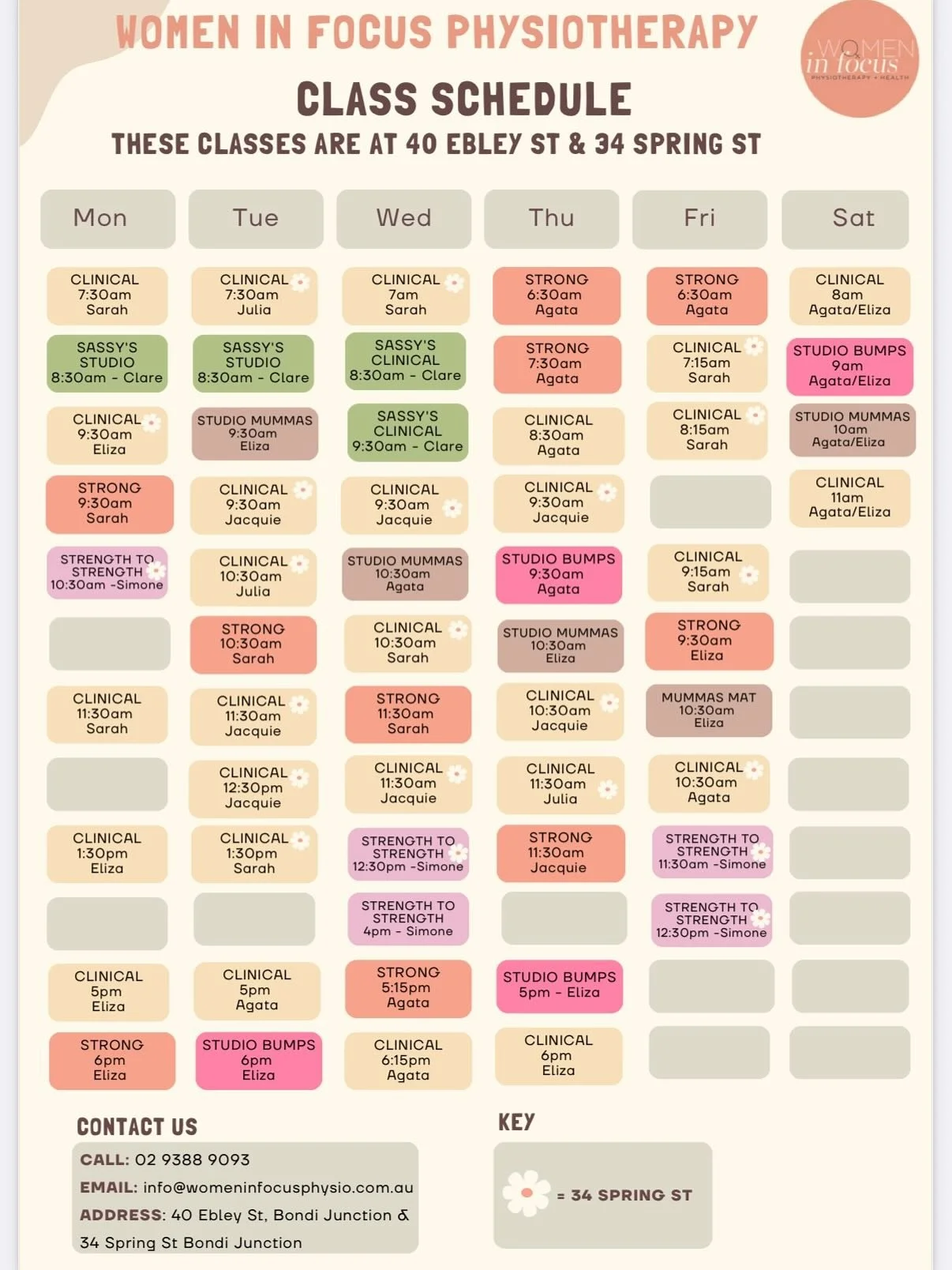 Our 2026 timetable is here and ready to launch next week! 🚀 💪More extensive and considered than ever, with a class style for almost everyone.  Our Bondi studio has an incredible 54 classes per week and our Miranda Studio has 20.🙌

Class styles inc