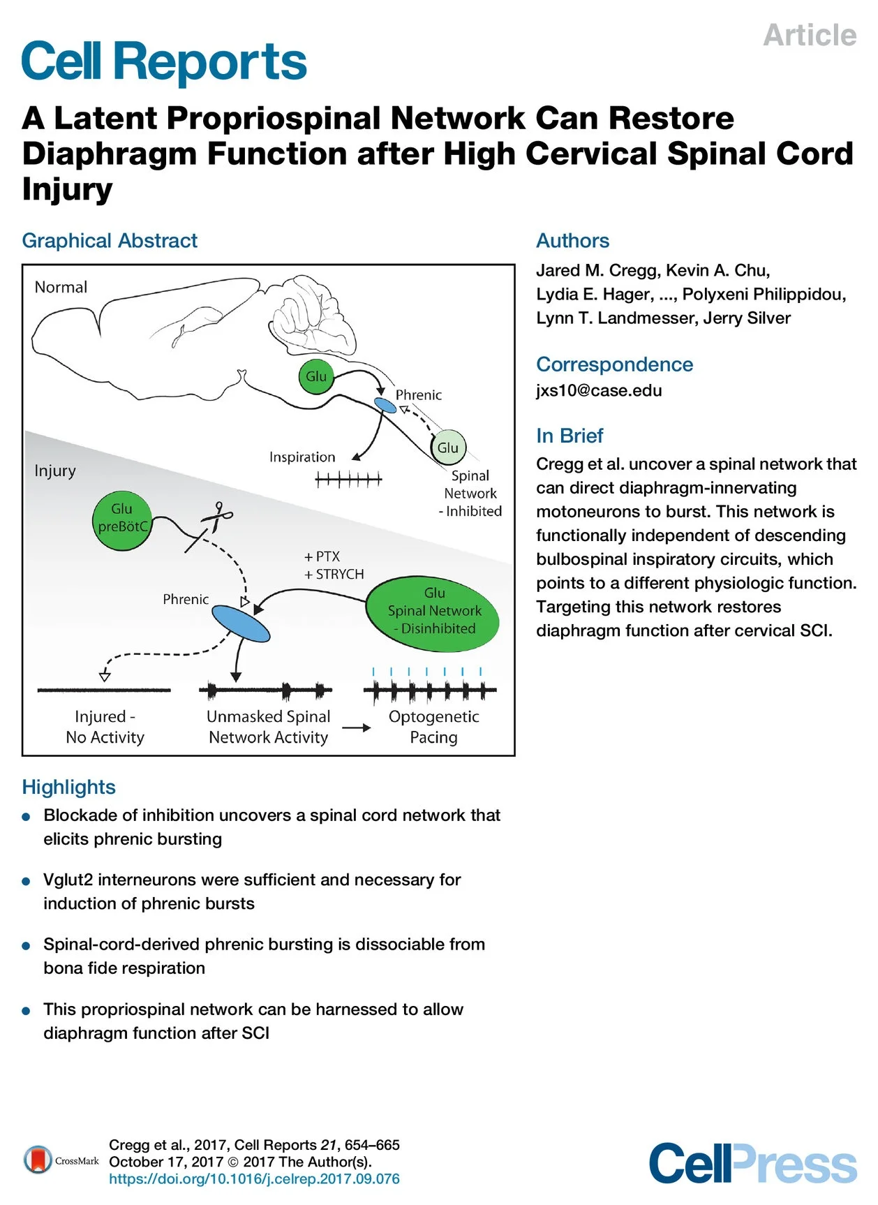"Cell Press, Cell Reports" Article