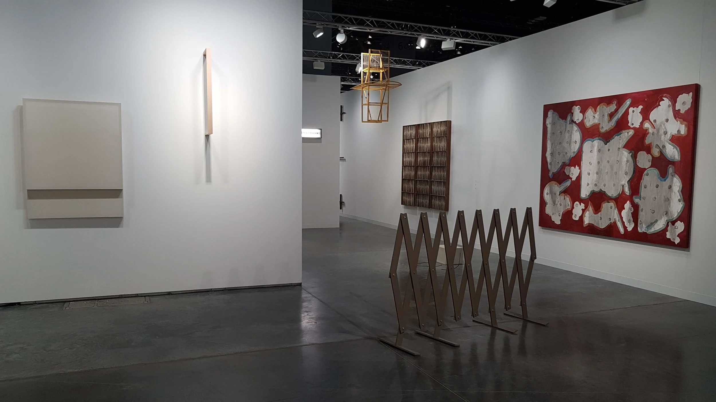 West entrance of Galeria Lusia Strina booth at Art Basel Miami Beach, photo credit to the writer.