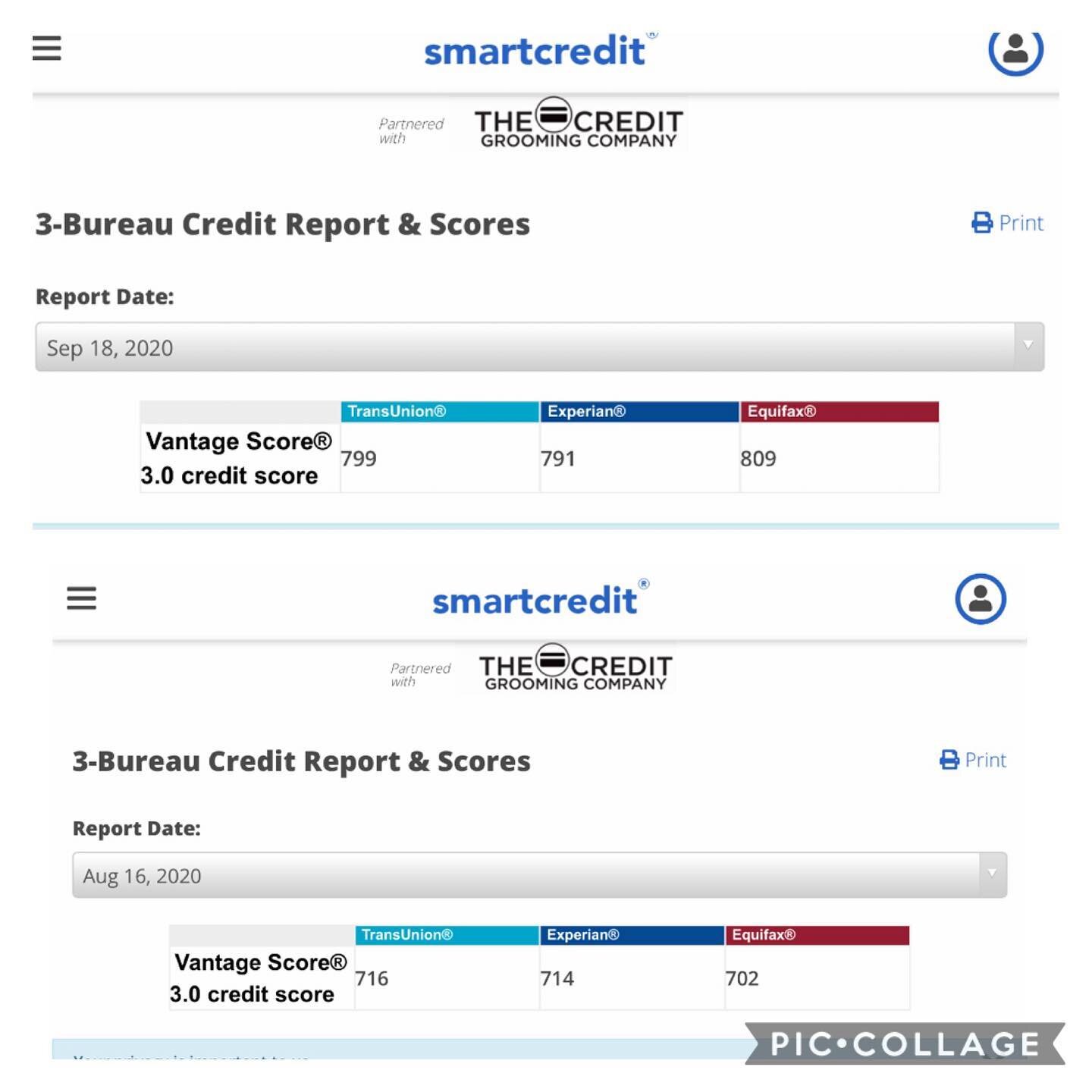 One of our 1st clients sent their scores in today for motivation for our new clients. We groomed their credit into shape and we properly taught them how to use a credit card. Sign up today, so we can groom your credit into the best shape it&rsquo;s e