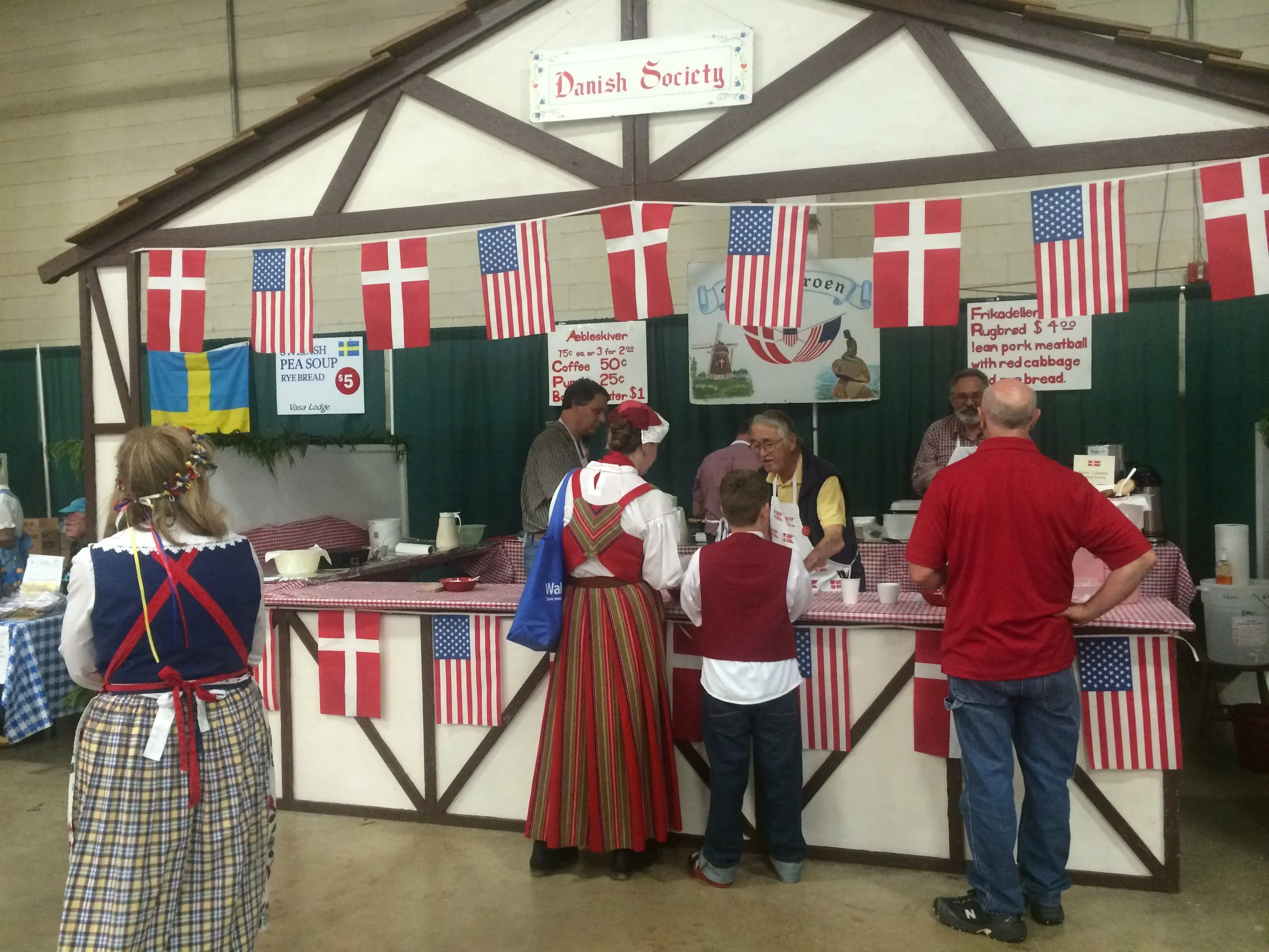 Danish Society booth at Midsummer Festival