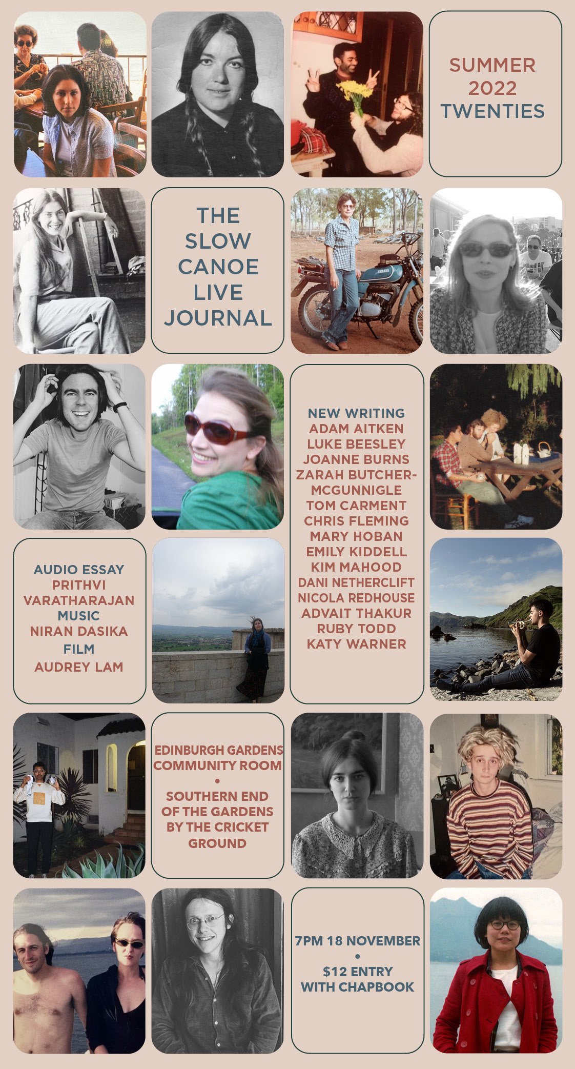 The Slow Canoe Live Journal: Summer 2022, 'Twenties'