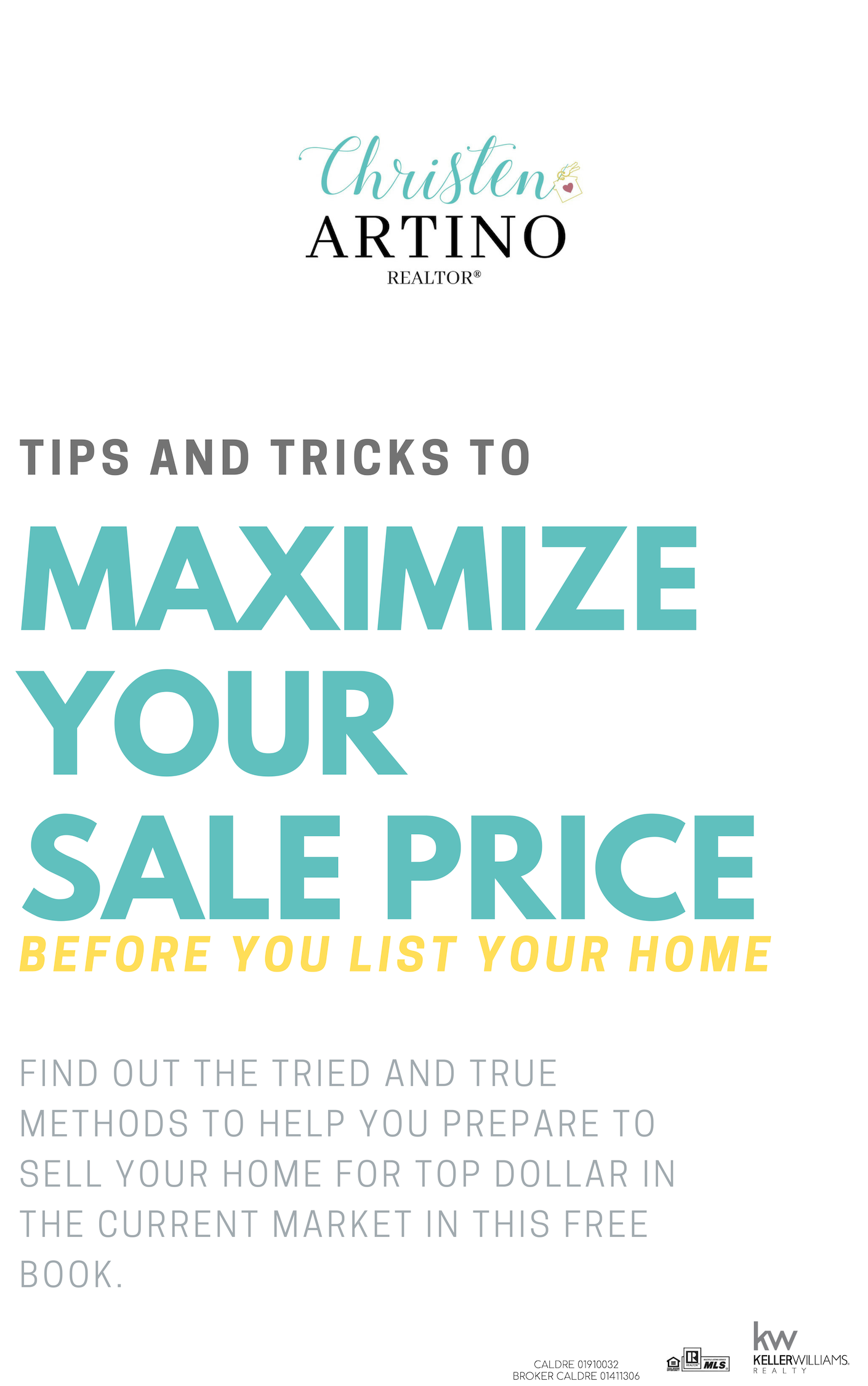 Downloadable E-Guide or E-Book Written Resource Highlighting Ways to Improve Your Home to Maximize Your Sale