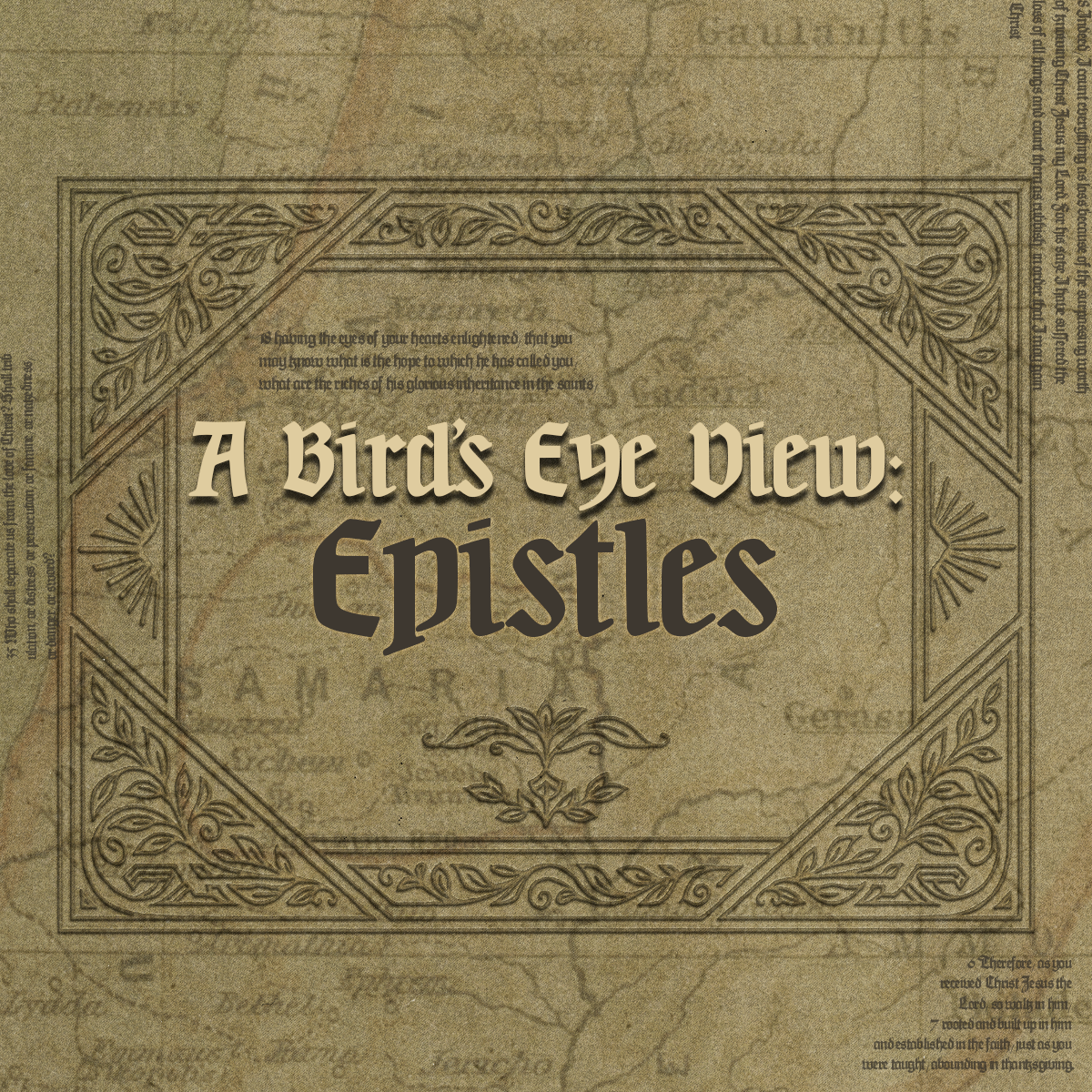 A Bird’s Eye View: The Epistles | Introduction