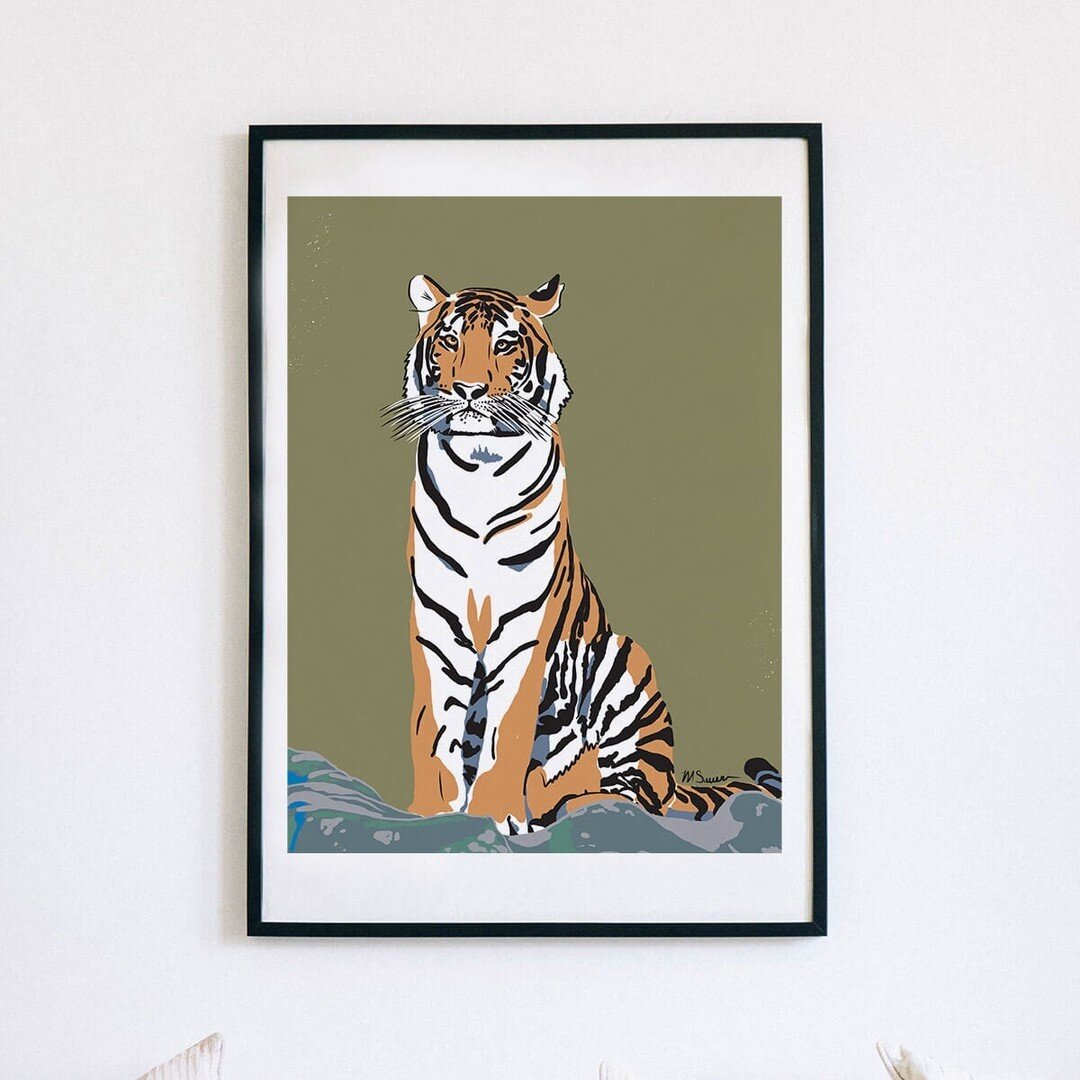 ✨new print in the shop✨
 
It's the [year] of the tiger⁠
It's the thrill of the fight⁠
Rising up to the challenge of our rival⁠...
⁠ 
mmmm... yup, 2022 is the year of the tiger. 🐅⁠
⁠ 
You can grab this new print from my shop.⁠
👆Tap the link in my bi