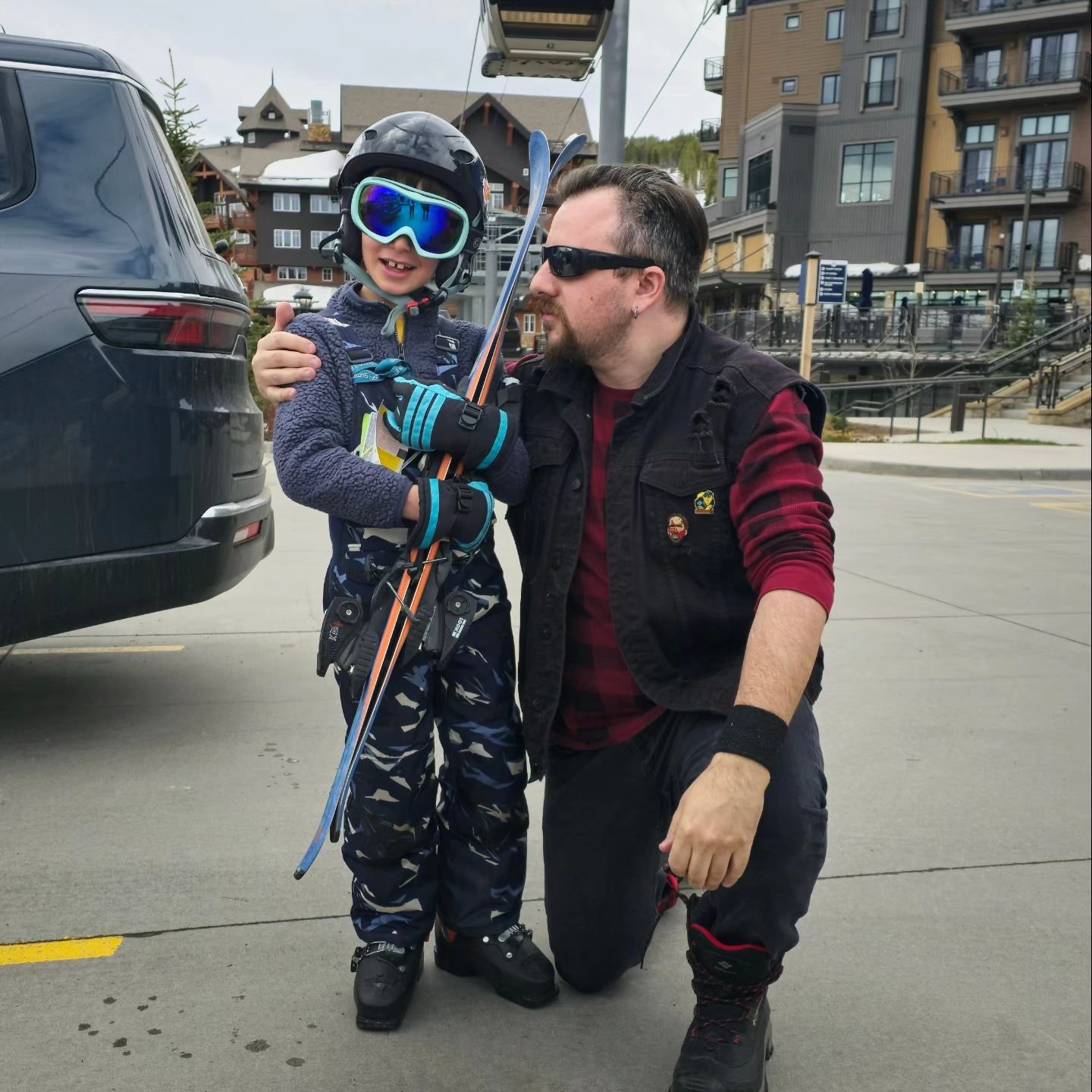 My son, the skier!