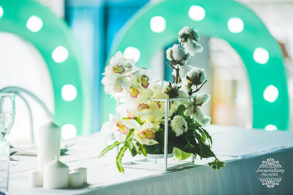 Reception styling and florals by First Class Functions