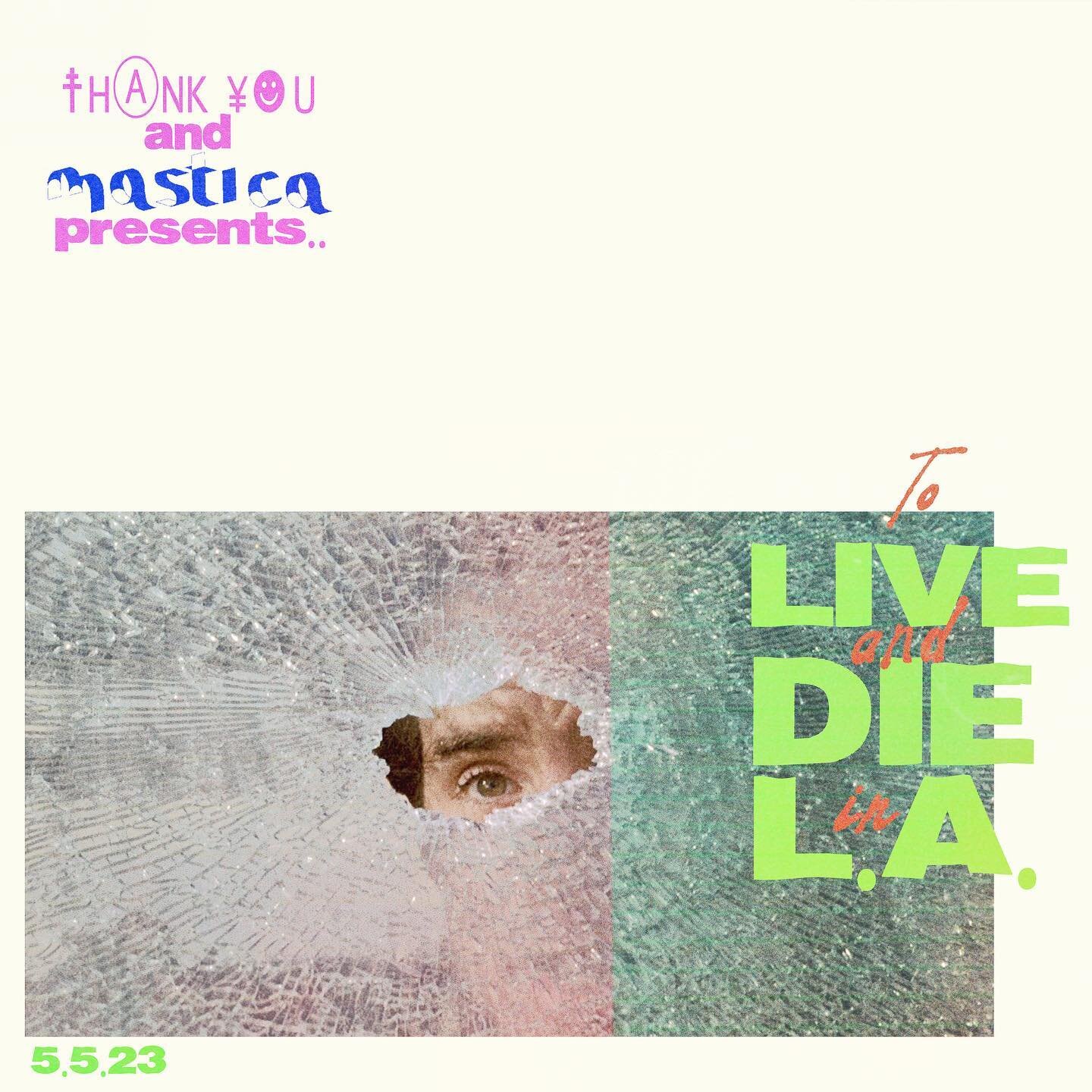 ☨HⒶNK &yen;☻U studio and Mastica present : To live and die in LA ~ Film is a major aspect and inspiration for what we do here at Mastica &bull; So I&rsquo;m excited to launch these underground Friday night movie pop ups with my good friends ☨HⒶNK &ye