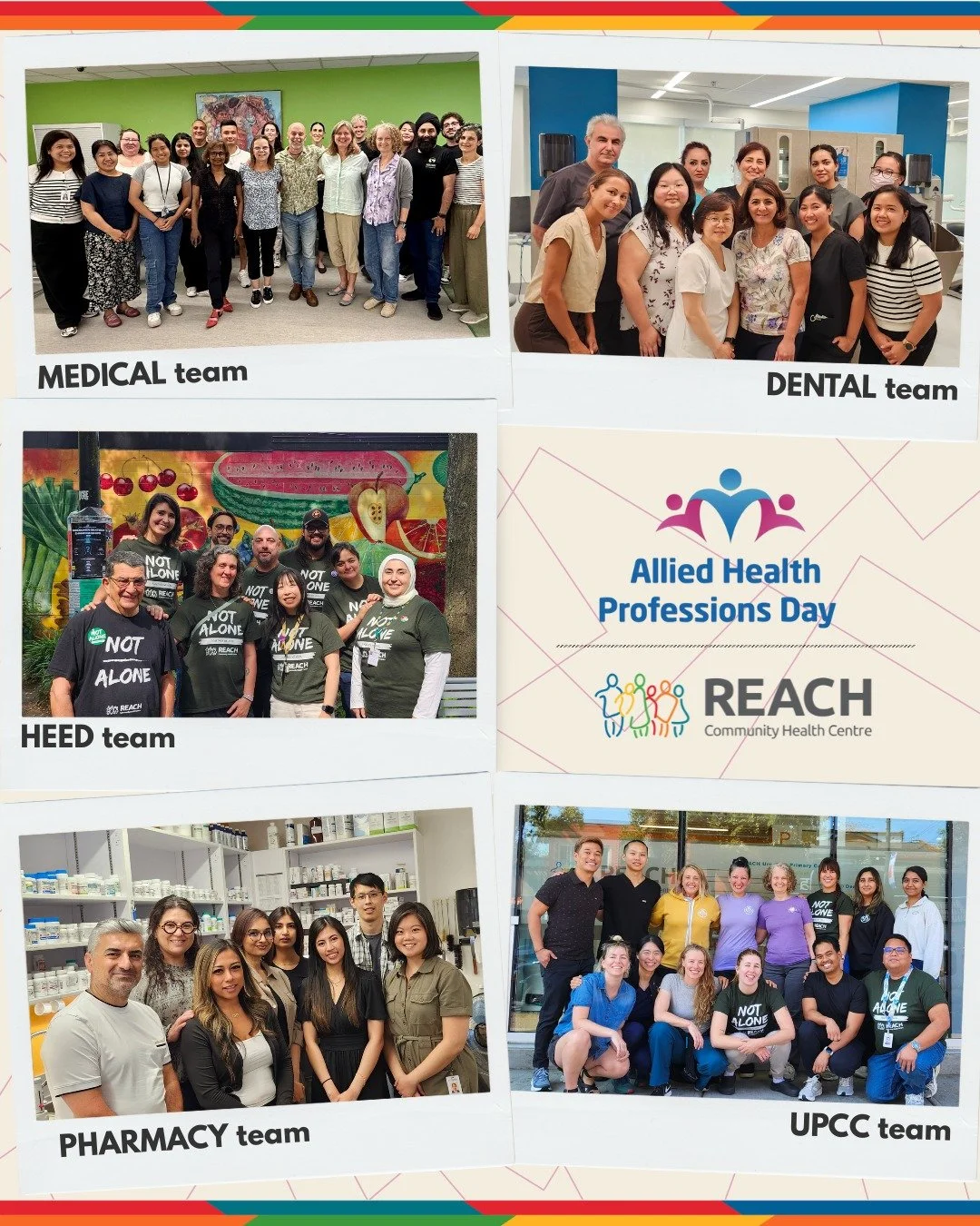 This Allied Health Professions Day, we&rsquo;re thankful for the amazing allied health professionals across REACH, from our Dental Hygienists and Assistants, Pharmacists, Pharmacy Assistants and Pharmacy Techs, to our Counsellors, Social Workers, Hea