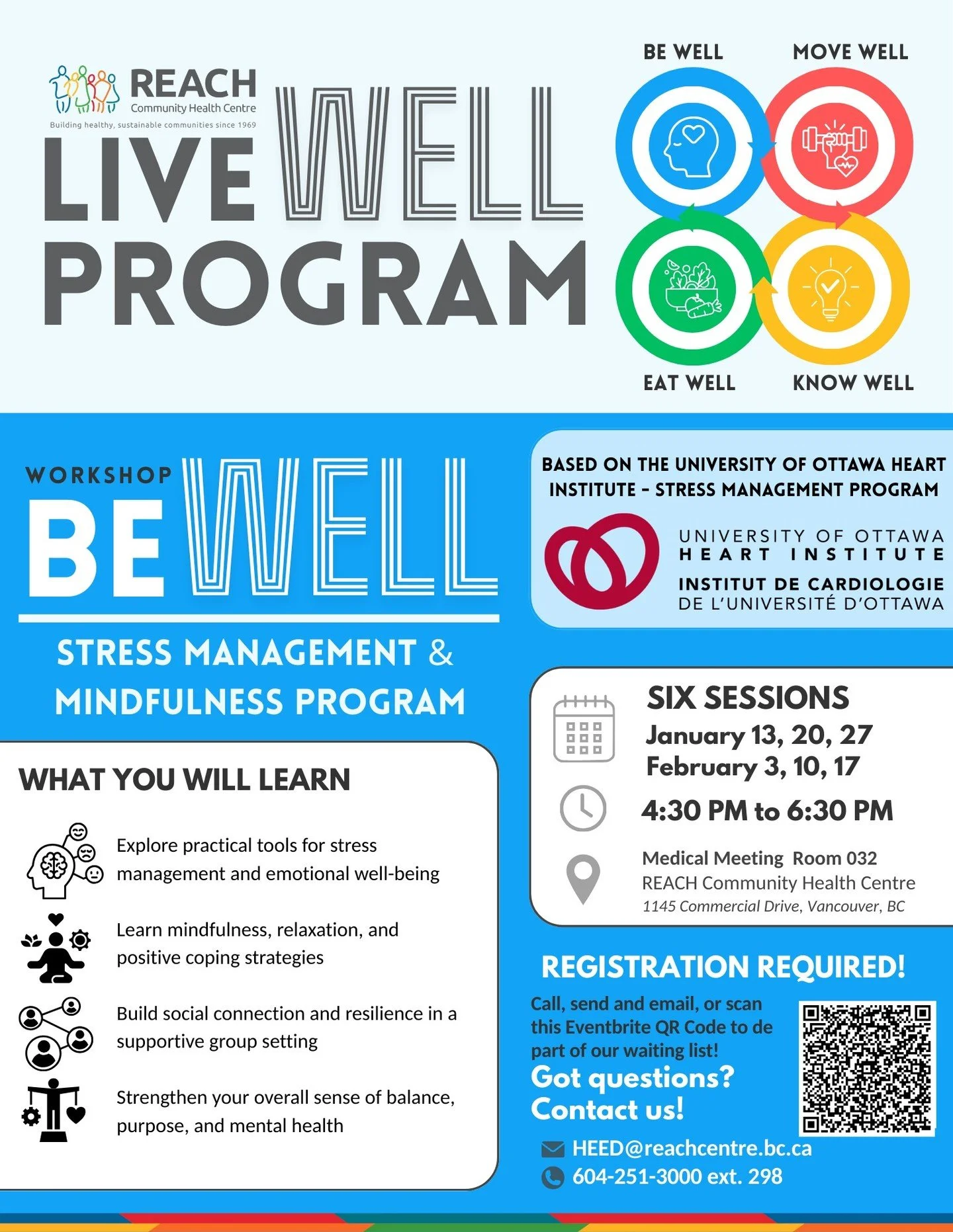 Happy New Year! As we move into 2026, the colder, darker weeks can feel challenging to navigate. Our 'Be Well' workshop series offers practical tools to help you manage stress and restore a sense of balance. 

Learn mindfulness and relaxation techniq