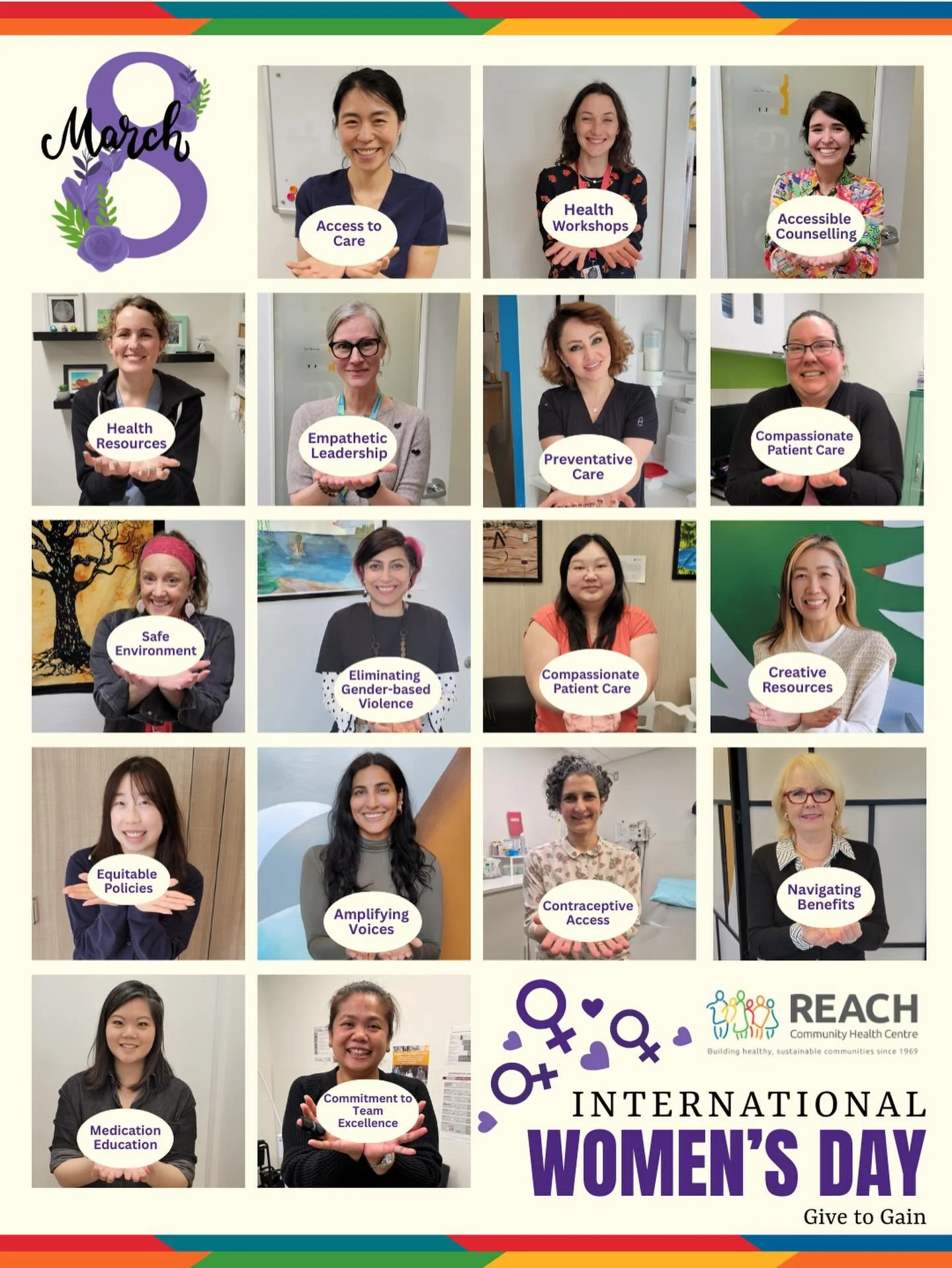 Happy International Women&rsquo;s Day! As we reflect on the theme of Give to Gain, here are some of the ways our staff give their time, care, and expertise to support women and gender-diverse community members and enrich their overall health and well
