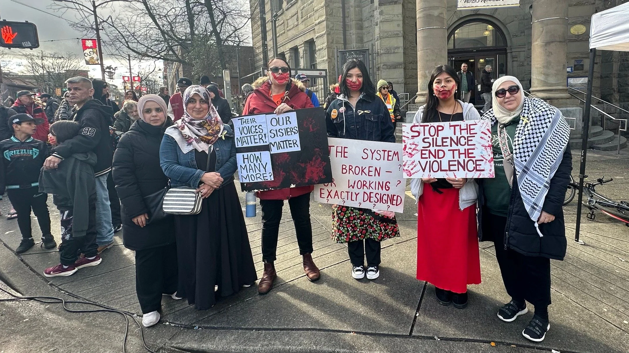 Our Arabic Women&rsquo;s Support group joined the 35th Women's Memorial March in Vancouver East side, to honour missing and murdered Indigenous Women, Girls, and Two-spirit people, and to demand justice. 

This powerful event was well attended and re