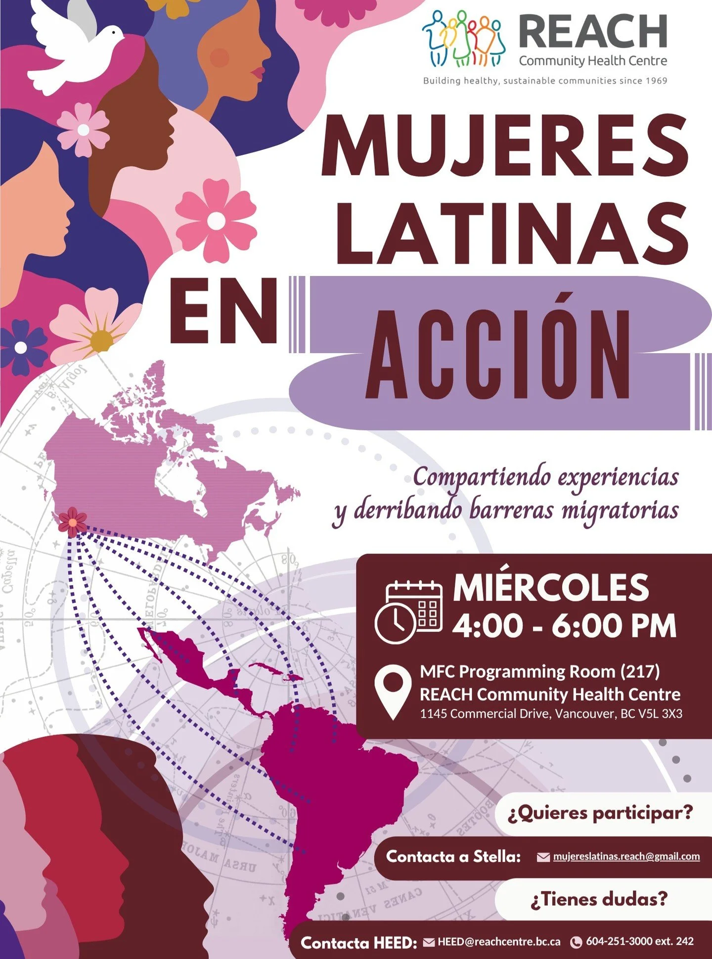 Mujeres en Accion - our Latin-American Women&rsquo;s Group provides an opportunity to network with other women in a friendly, informal setting, to discuss experiences related to integration and health, and to prioritise self-care and stress reduction