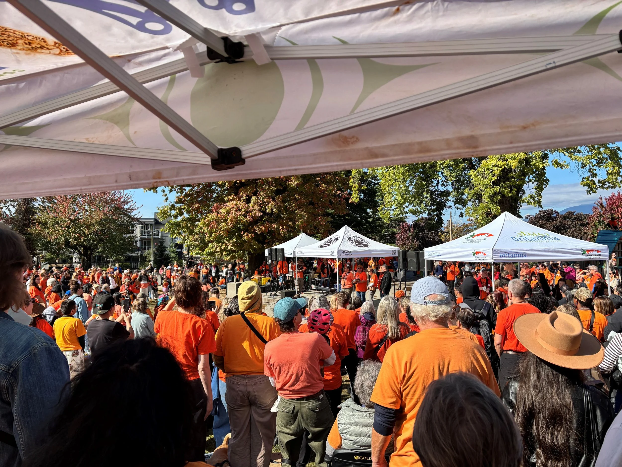 Orange Shirt Day with @britanniacentre, @vanaboriginal @aboriginal_cpc, @mvaec, @vacfss, @slaxinlelum.medicinehouse and @salalsvsc was an emotional, beautiful time. 

We were privileged to stand alongside so many incredible community partners and com