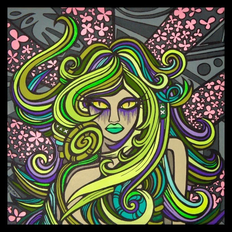 Druidess - 1 - 12x12 - Acrylic on Canvas - Art by Petra Maria.JPG