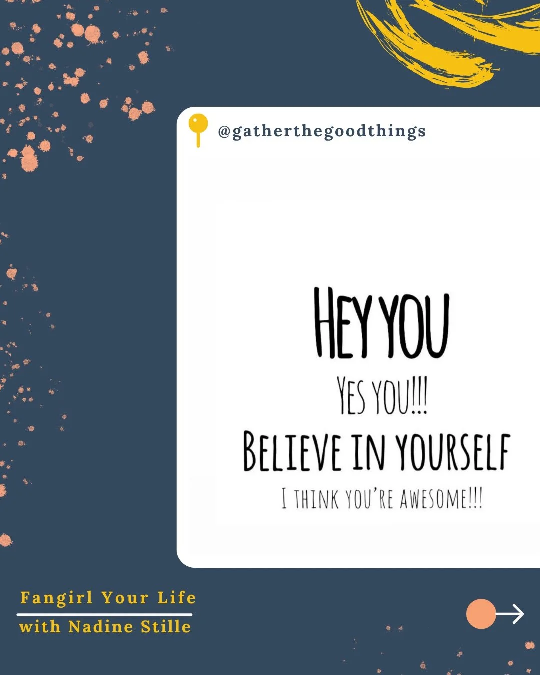 A new week, a new opportunity to choose joy, seek community, and help make the world a better place aka let&rsquo;s fangirl our lives to create happily ever afters for everyone. But let&rsquo;s START WITH YOURSELF.

Where are you tapping into joy int