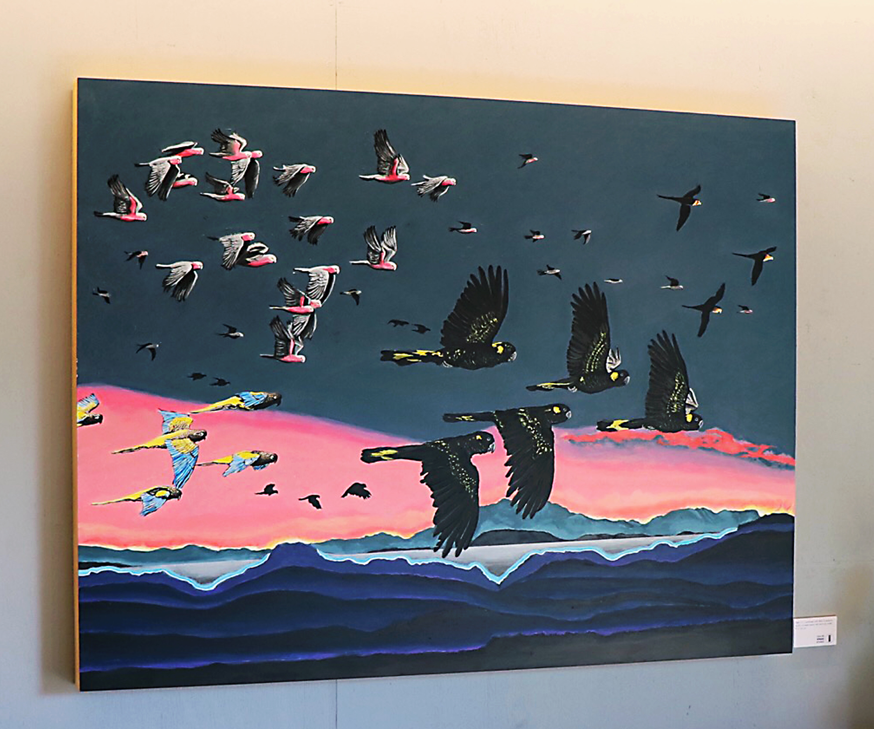 Flight III: Landscape with Black Cockatoos