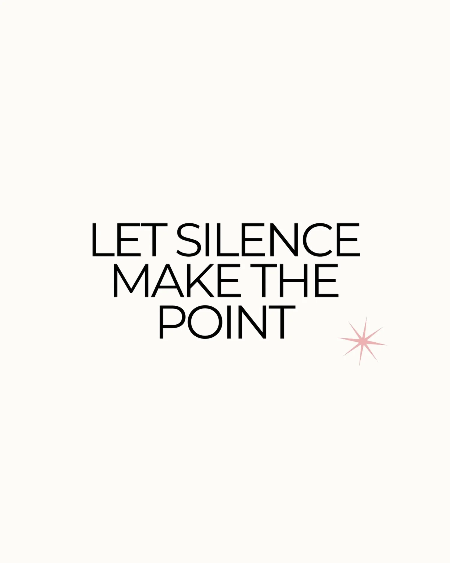 Not every misunderstanding needs correcting.

Not every comment deserves a response.

And not every point needs to be proven.

Sometimes the most powerful thing you can say is nothing at all.

Let them think what they think.

Let silence mak