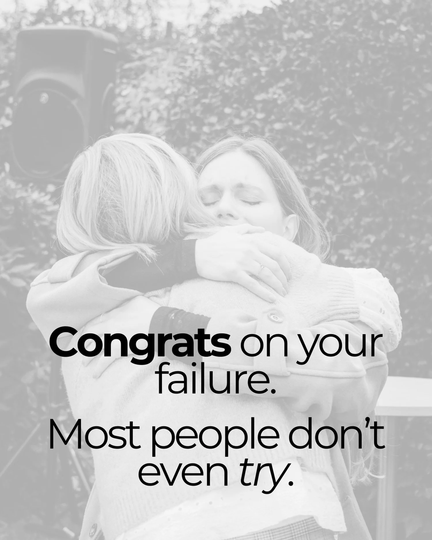 Failure means you showed up. 

You took the risk. Made the move. Tried the thing without knowing how it would turn out. 

That takes courage. 

Because the real loss isn&rsquo;t failing. 

It&rsquo;s letting fear keep you from ever finding out what c
