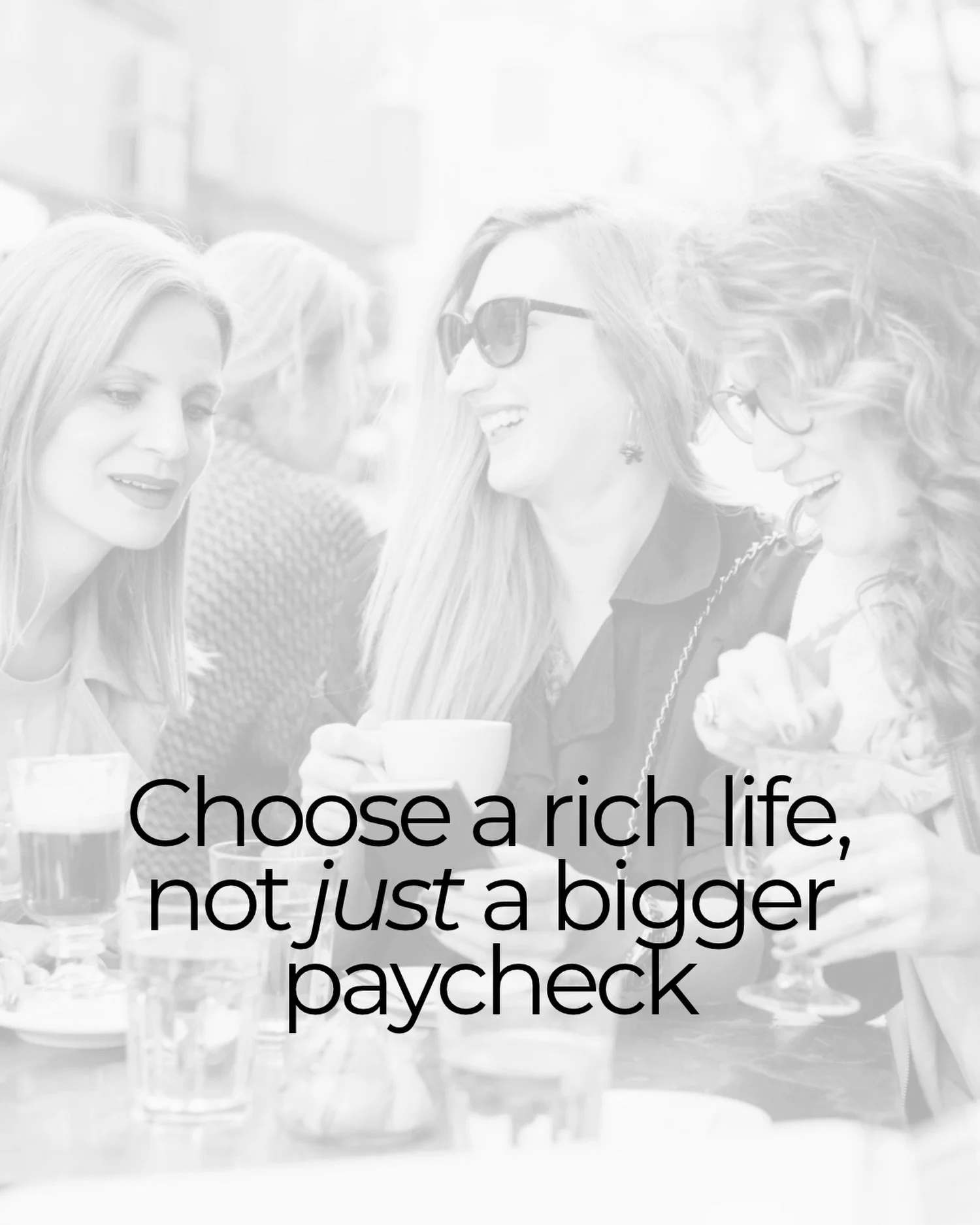 There are a lot of ways to be rich. 

A peaceful home. 
People you love coming home to. 
A nervous system that isn&rsquo;t constantly in overdrive. 
Dinner around the table. 
Time for the people who matter. 
Laughter from the other room. 
A life you 