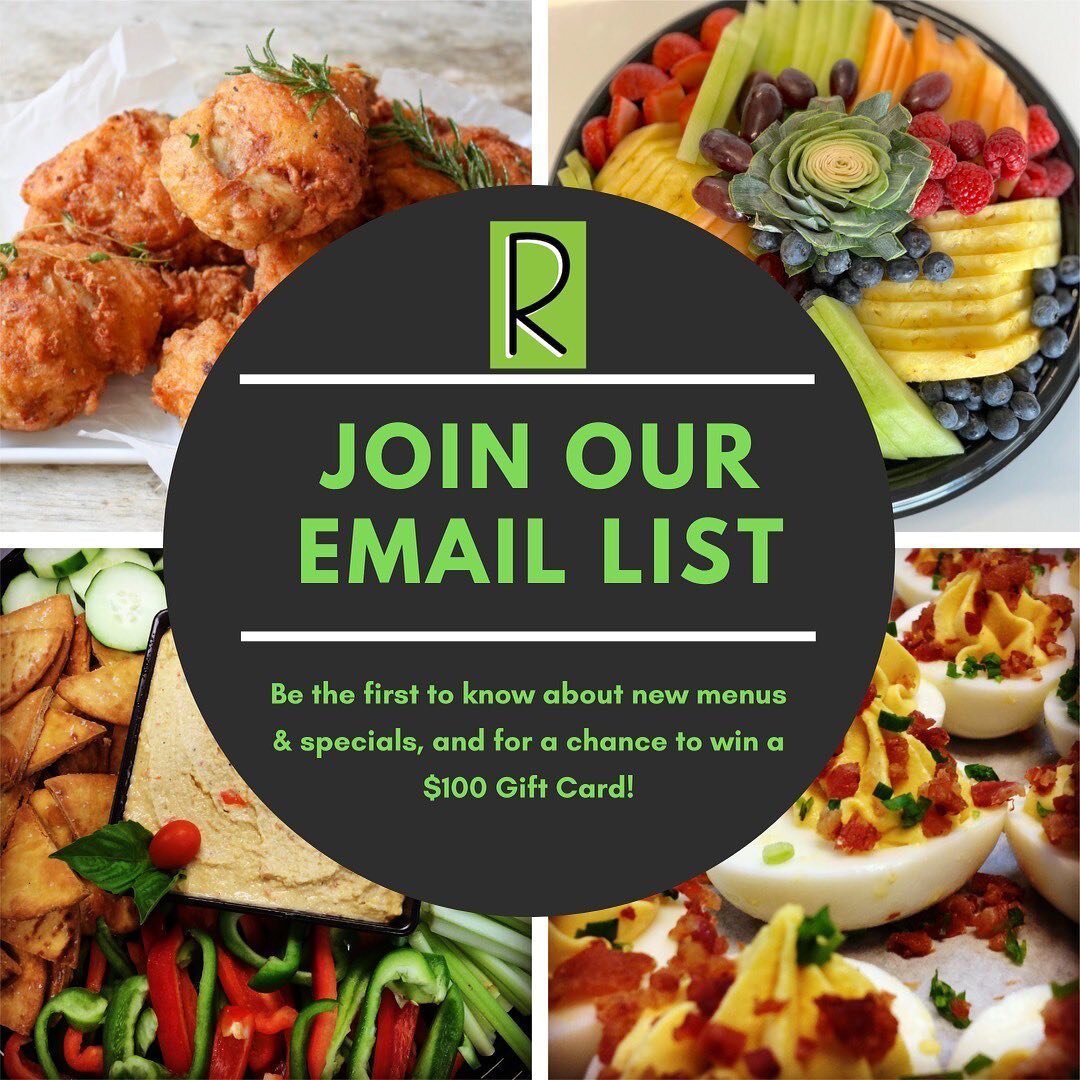 Looking for some great menu ideas for any upcoming events you have planned? Not sure what you are looking for? 

Sign up for our email subscription and be the first one to see any upcoming specials we are offer! 

https://relishcateringkitchen.com/

