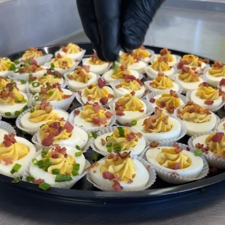 Who else can&rsquo;t stop at just one? 

Perfectly piped, perfectly seasoned, our deviled eggs are a crowd favorite every time! #RelishCateringKitchen #DeviledEggs