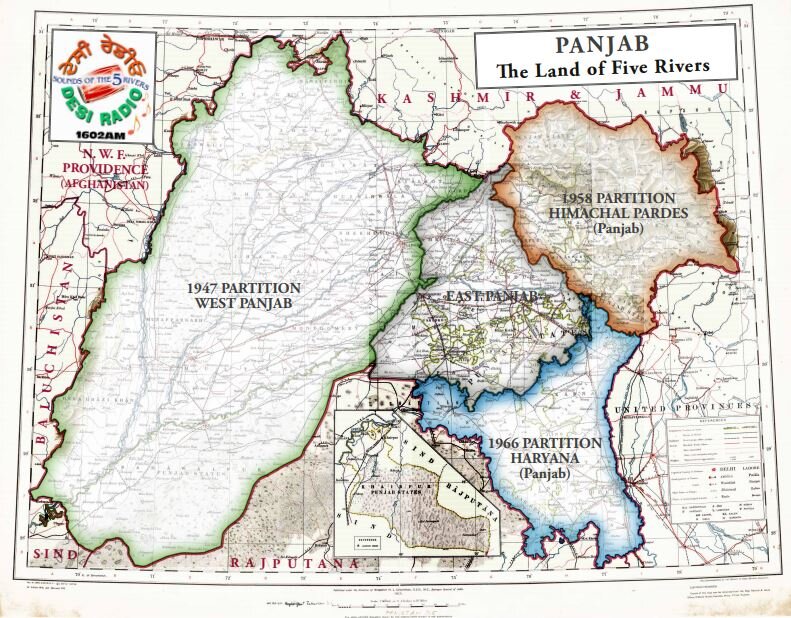 Map Of Punjab Before 1947 With Rivers Peeling Back The Layers Of The Green Revolution | Art Of Citizenry