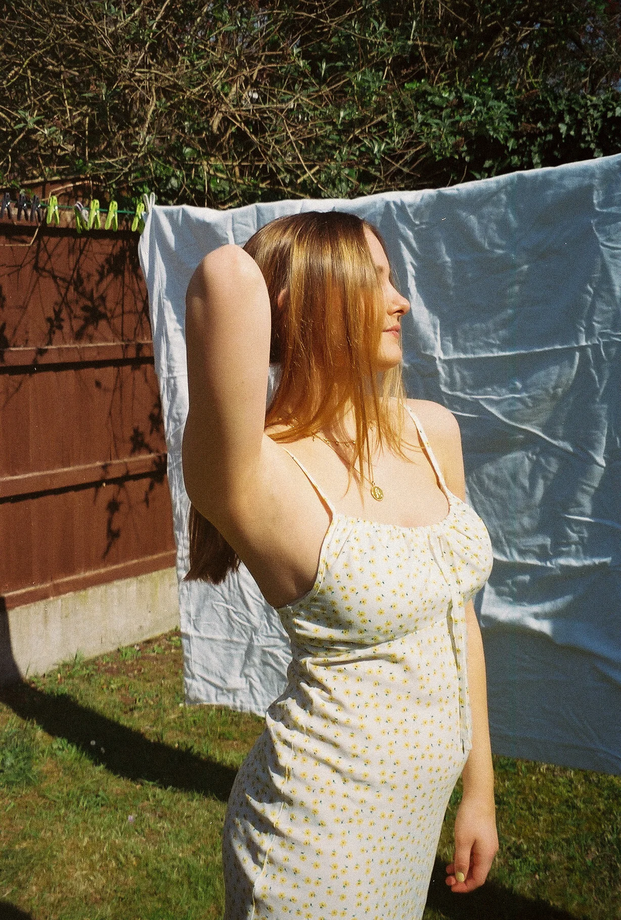 summer film photo mini dress