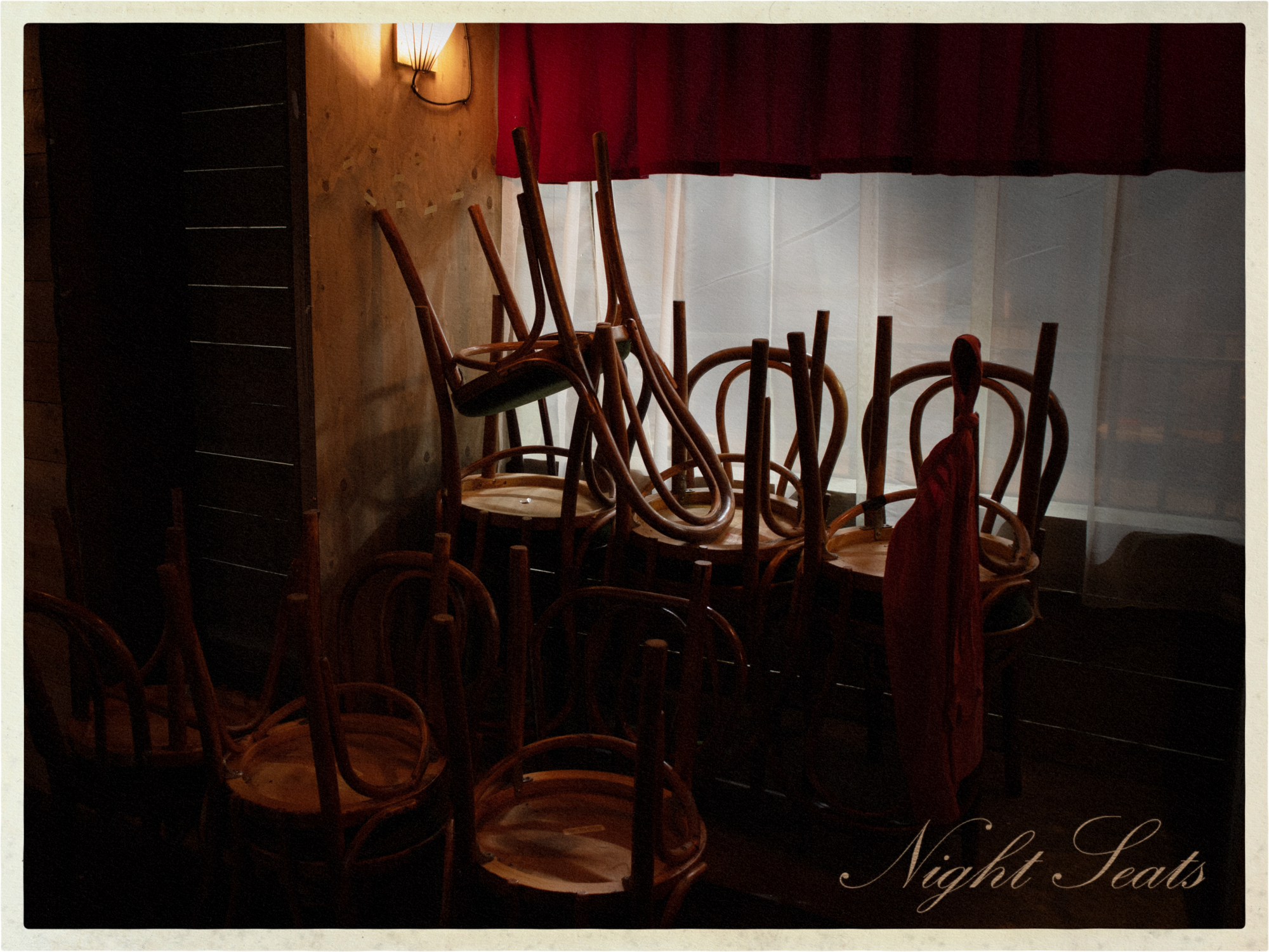 Saw empty chairs.