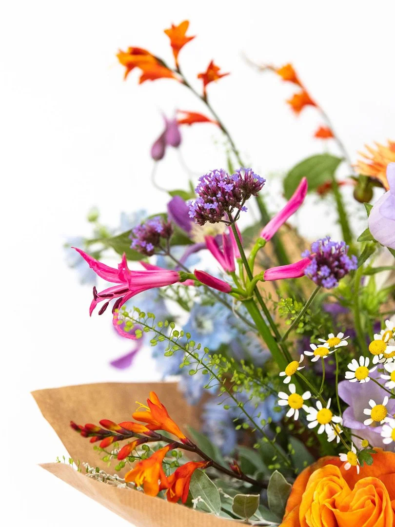 Country Meadow, Fresh Flower Bouquet, Detail View.