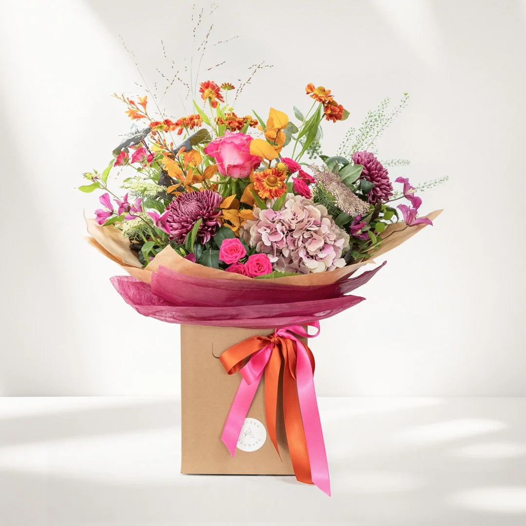 Indian Summer, Fresh Flower Bouquet, Front View.