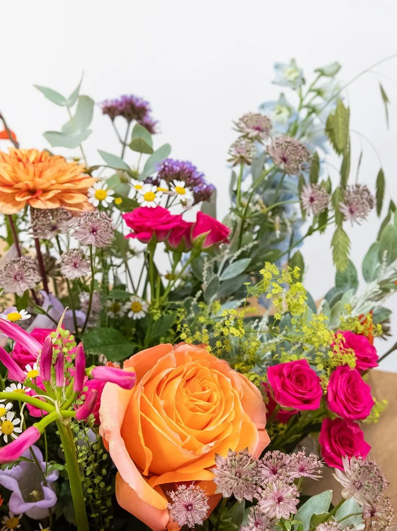 Country Meadow, Fresh Flower Bouquet, Detail View.
