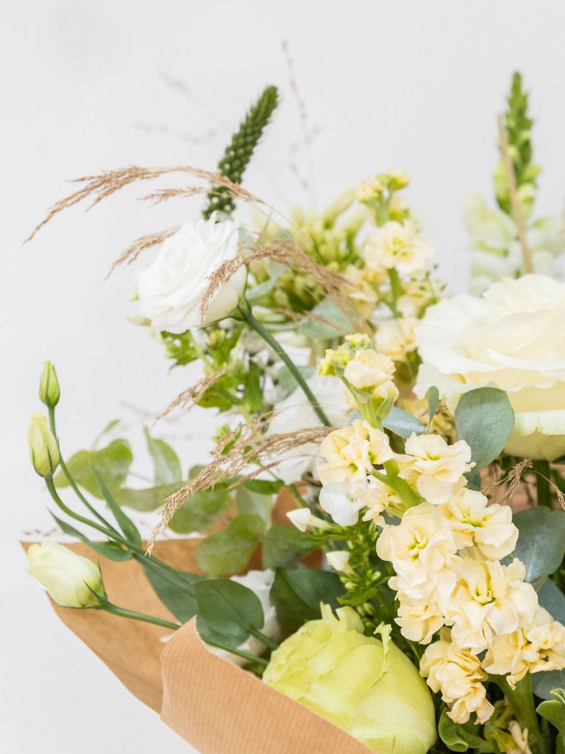 Purity, Fresh Flower Bouquet, Detail View.