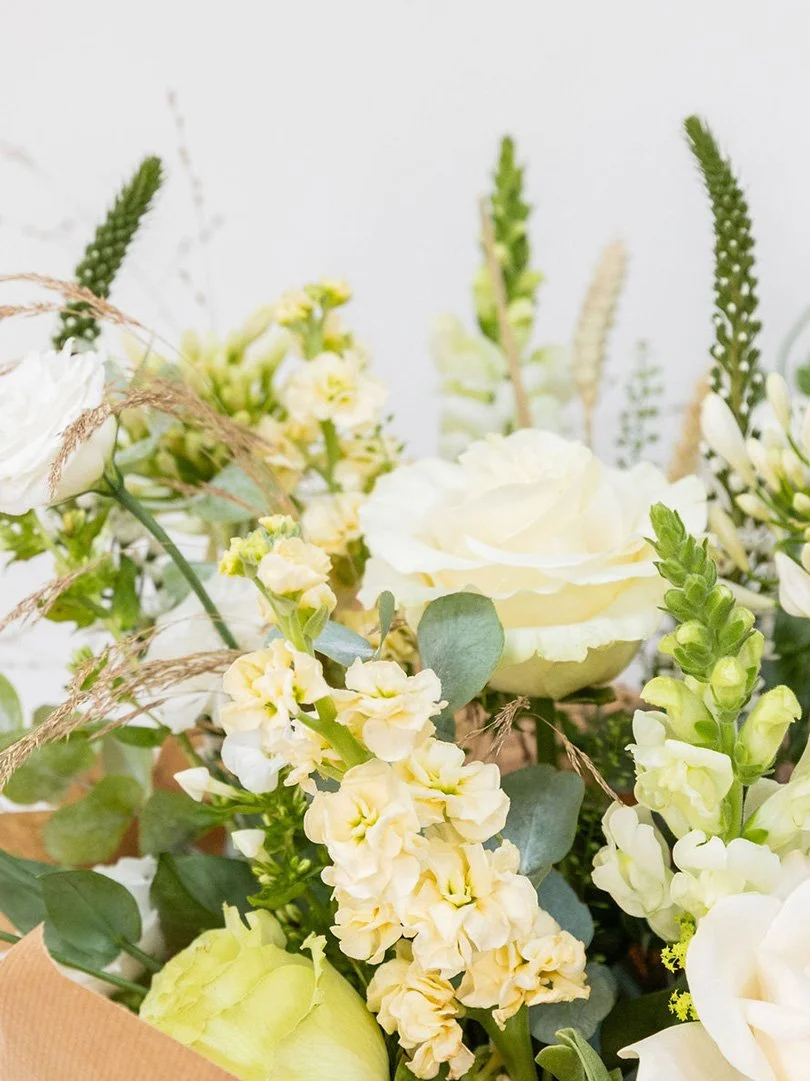 Purity, Fresh Flower Bouquet, Detail View.