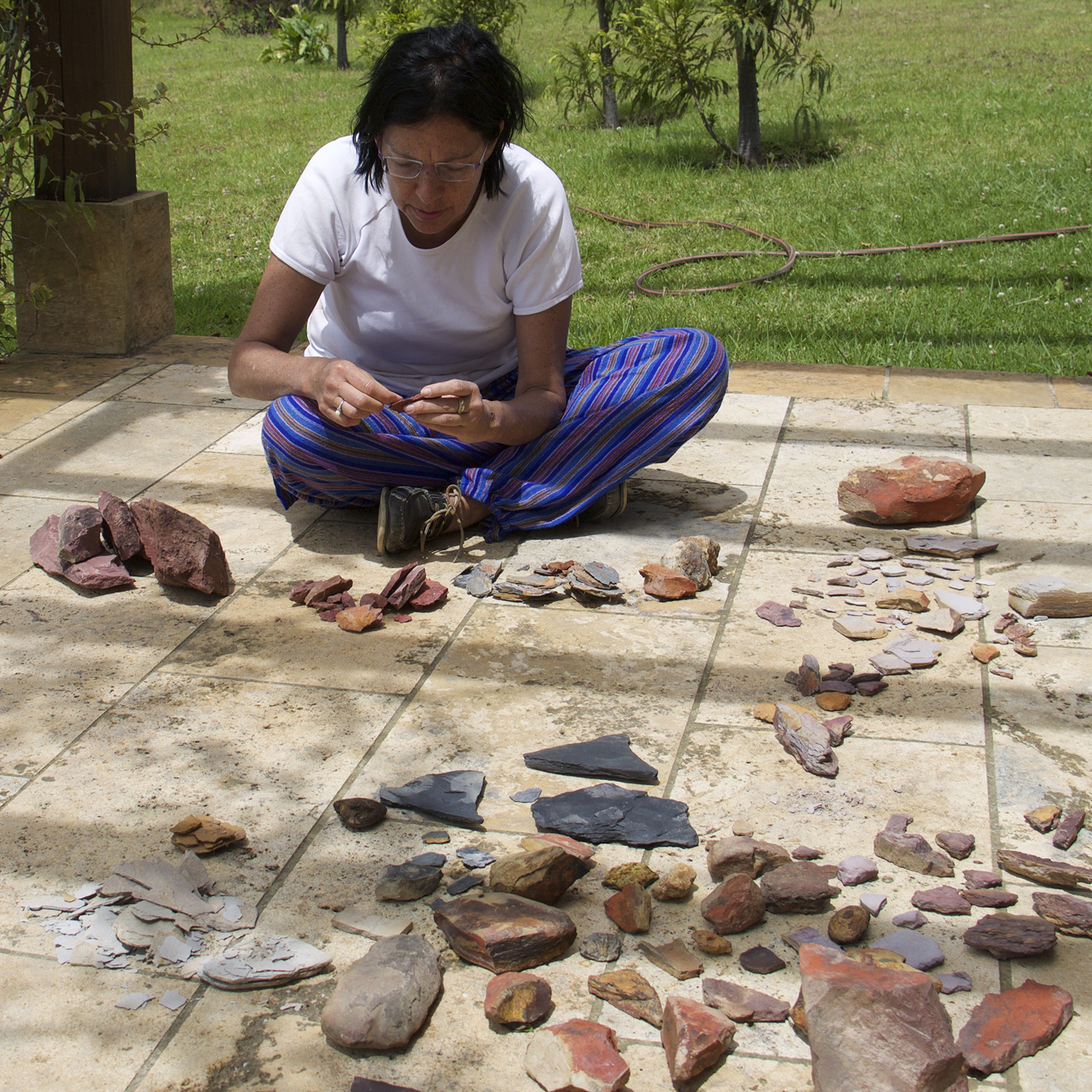 Sorting the day's treasure