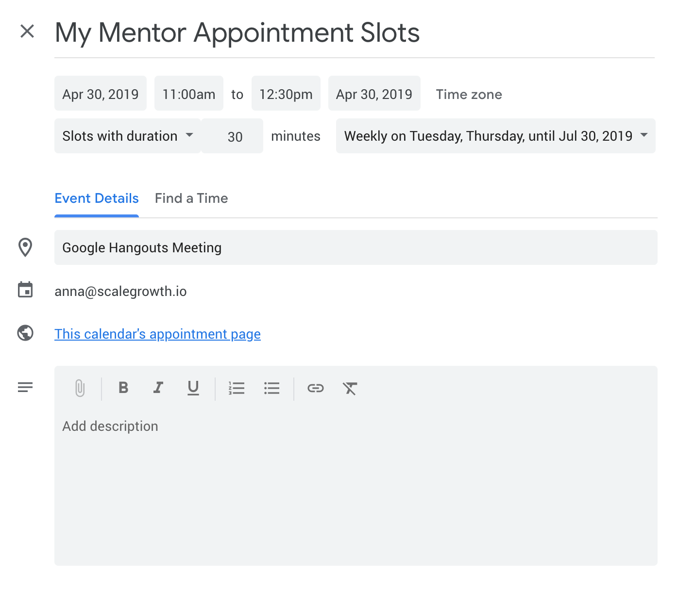 How To Use Google Calendar To Arrange Appointment Slots