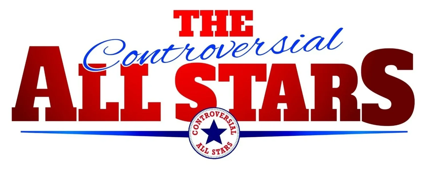 Text logo reading 'The Controversial All Stars' with a star in a circle at the bottom center.