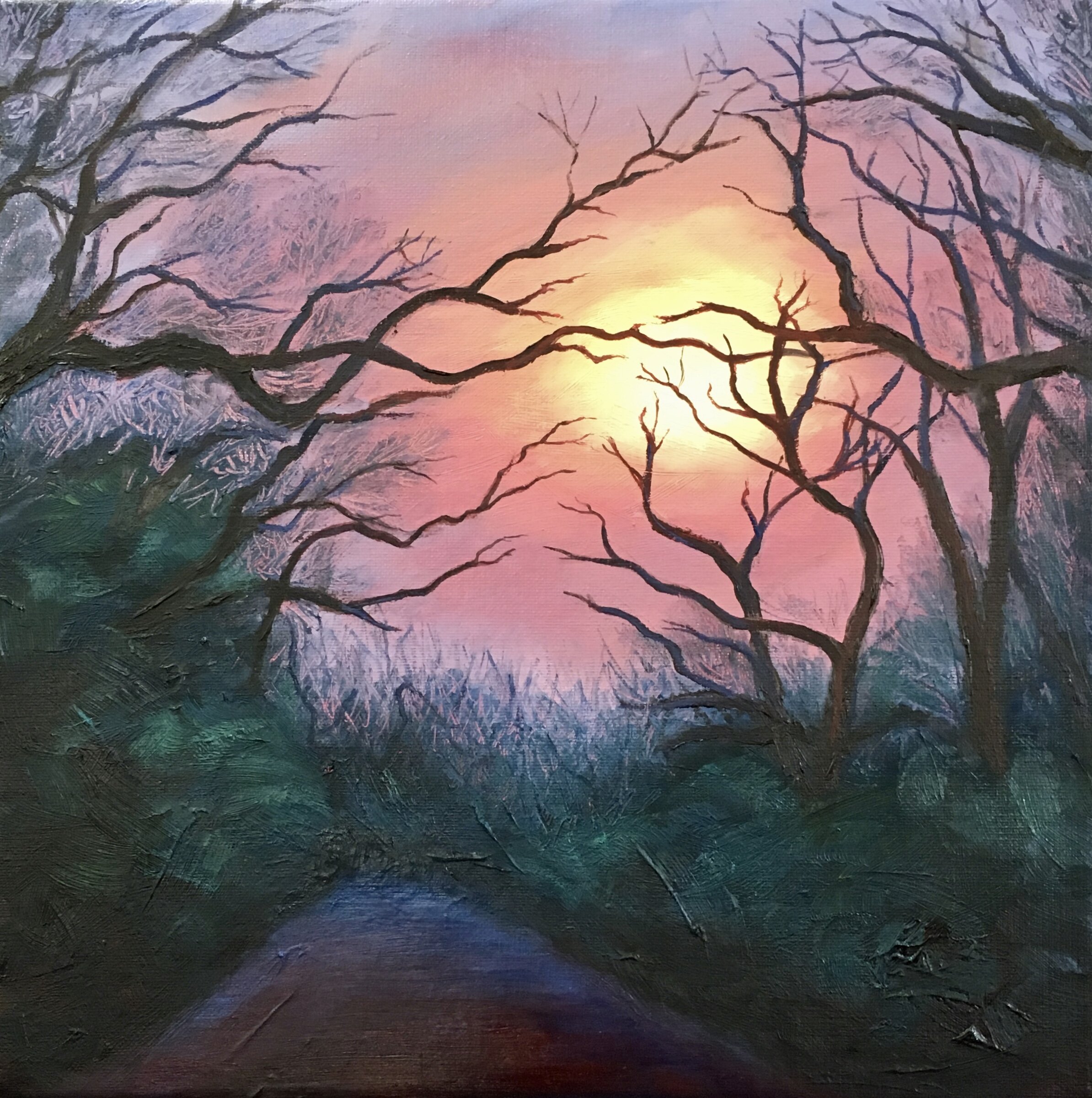 Sunset over Highwood Hill