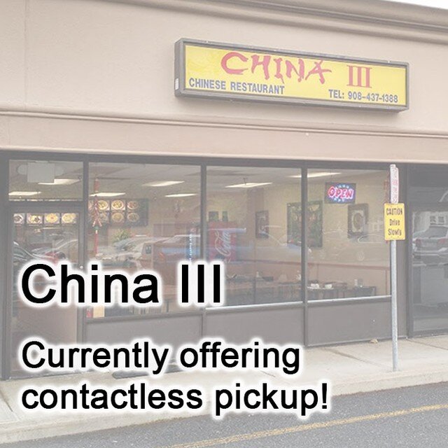 China III is offering contactless pickup for food! Call 908-437-1388 to place your order. Please visit njchina3.com for hours of service.
#chinesefood #njchinesefood #chineserestaurant #supportsmallbusiness #eatlocal #njrestaurants #hhplaza