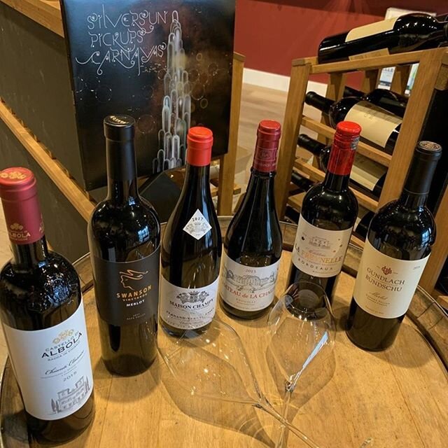 If you're working on plans for the weekend, stop by and visit us for a welcoming experience. We are at the corner of Red Arrow Highway and Glenlord right across from Coach's.  #Gundlachbundschu#Albolachianti#Merlot#burgundypinotnoir#silversunpickups#