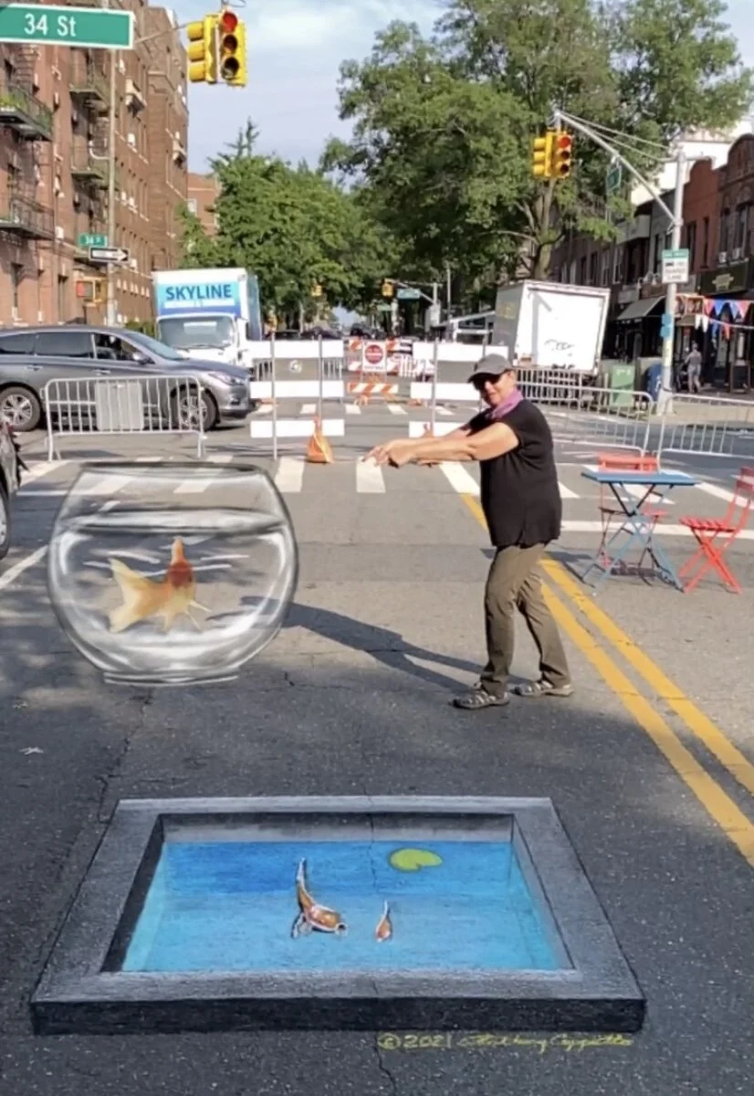 4D Augmented Reality with Chalk Art by Art for After Hours