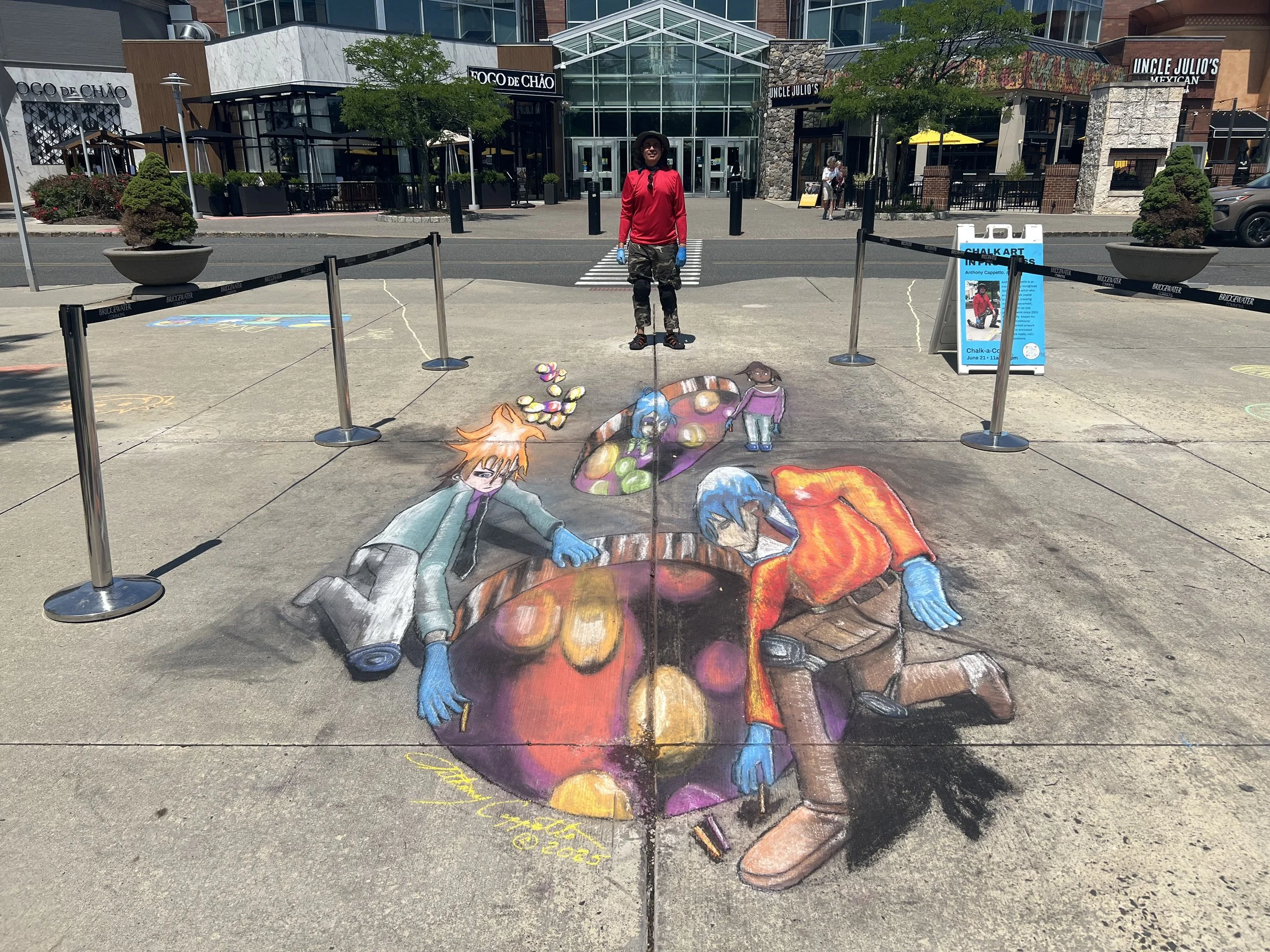 The Anime 3D Chalk Artists of Bridgewater Commons, Bridgewater NJ