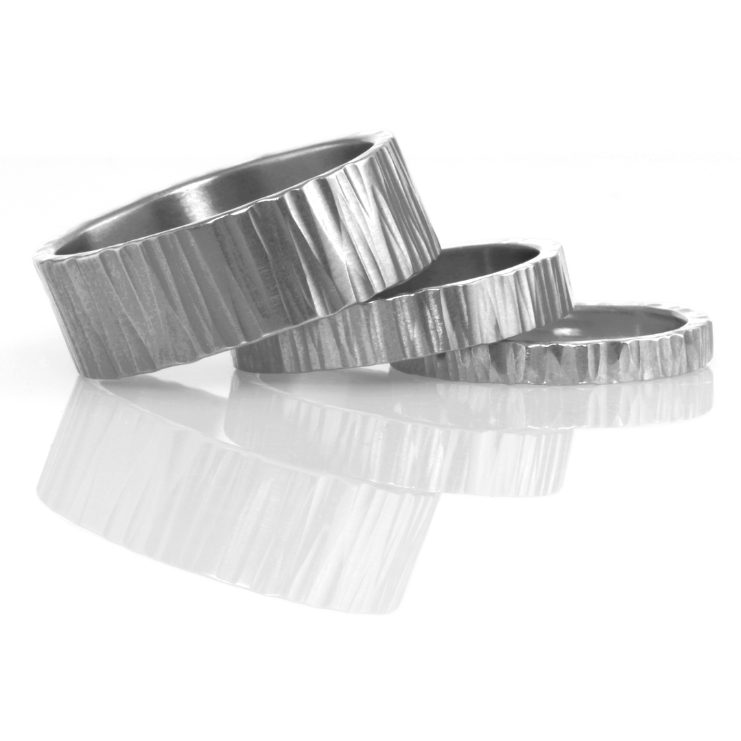 ‘through the trees’ stainless steel ring 