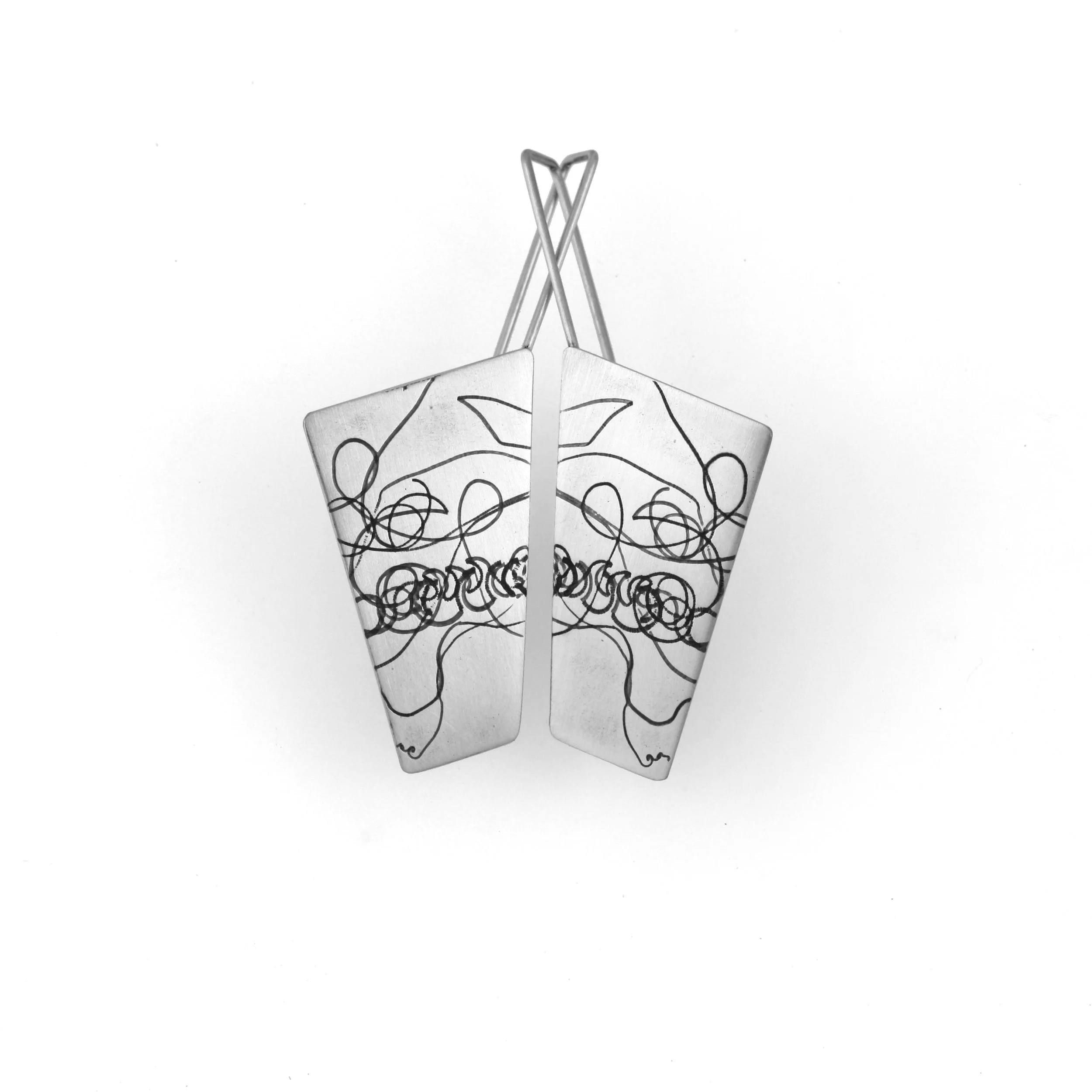 trapezoid ~ reflections earring