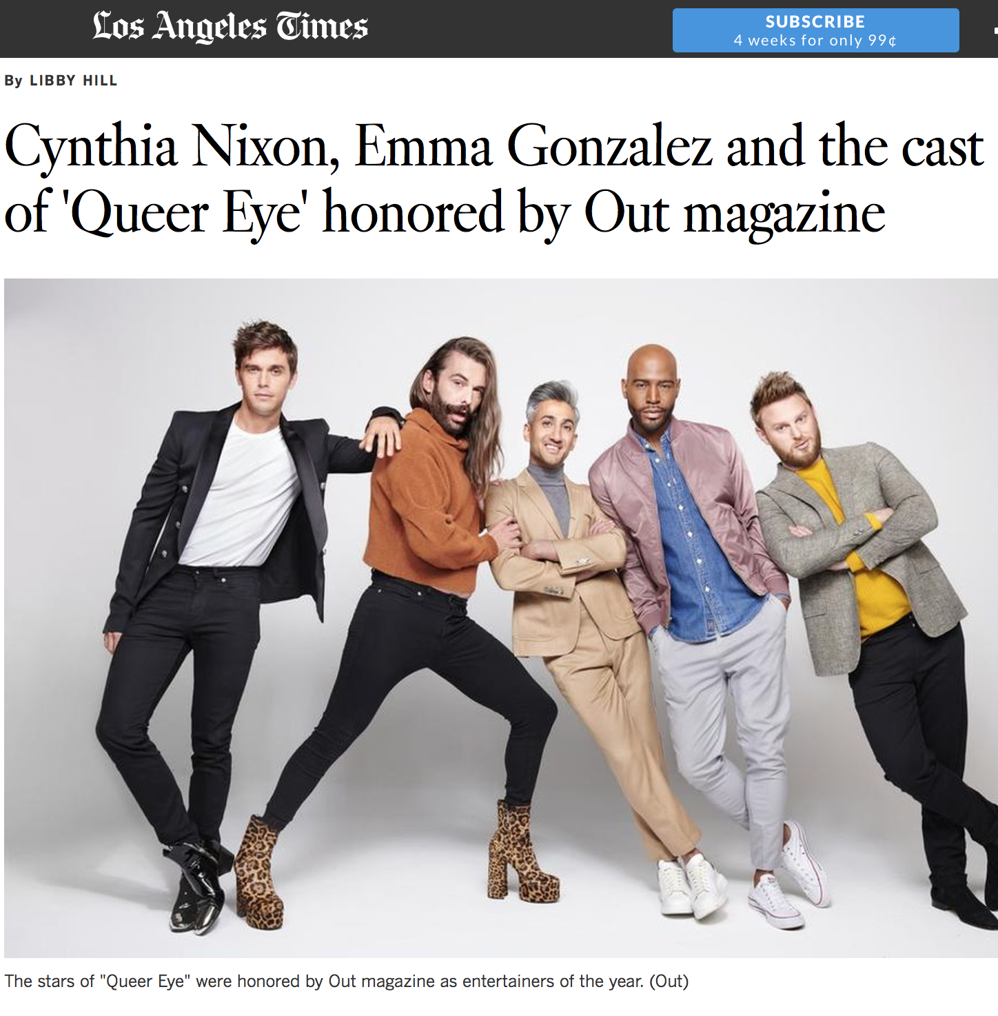 LOS ANGELES TIMES “The theme of this year’s list is Generations, which executive editor R. Kurt Osenlund reflected on in his editor’s letter for the magazine. ‘Young queer people embody the progress no one can stop,’ Osenlund wrote. ‘They are inflexibly done with systemic ugliness and toxic traditions.’”